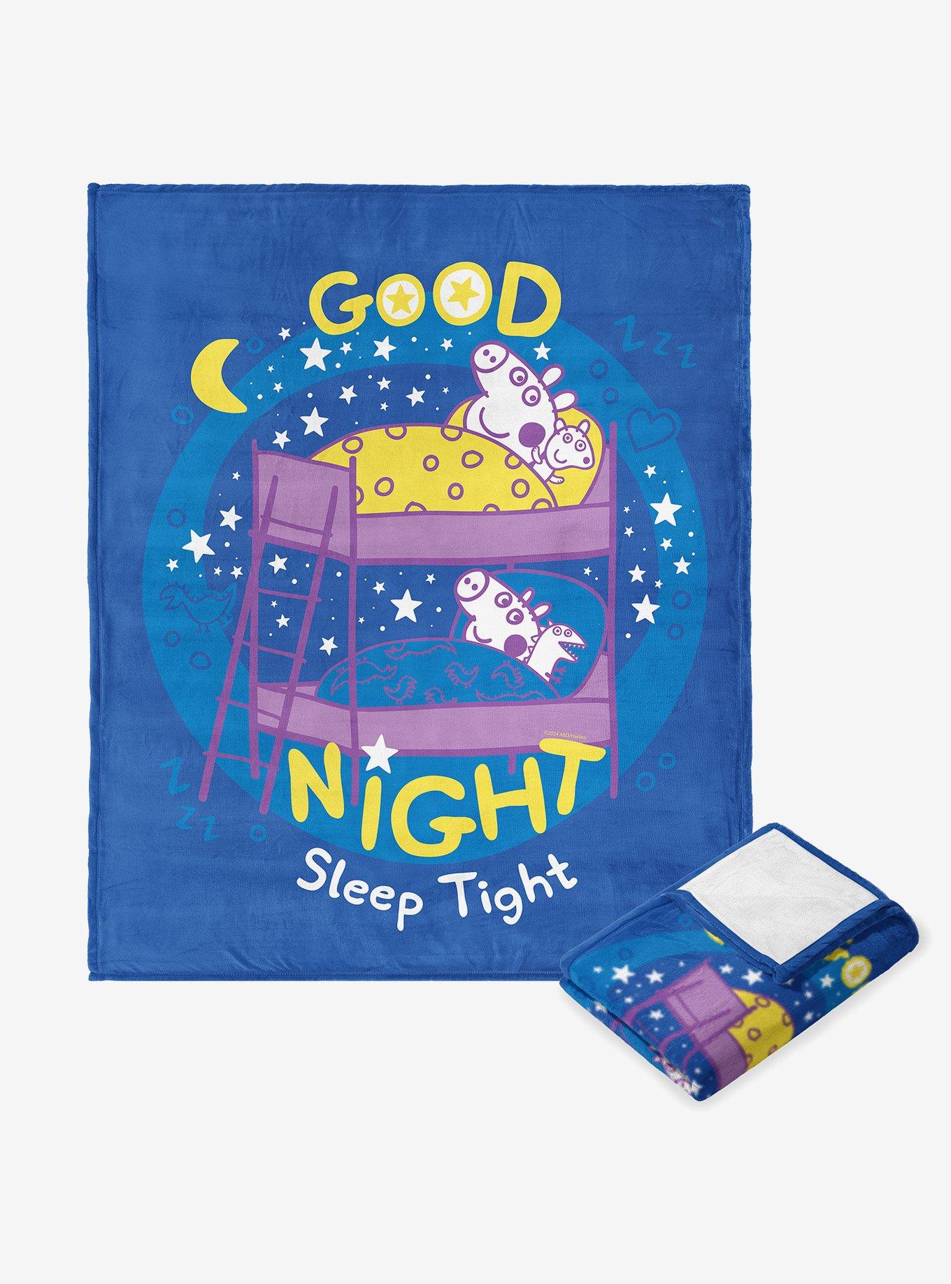 Peppa Pig Good Night Sleep Tight Silk Touch Throw Blanket, , hi-res