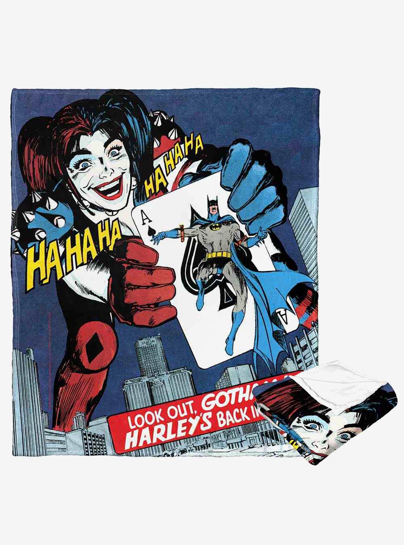 DC Comics Batman Harley Is Back Silk Touch Throw Blanket, , hi-res