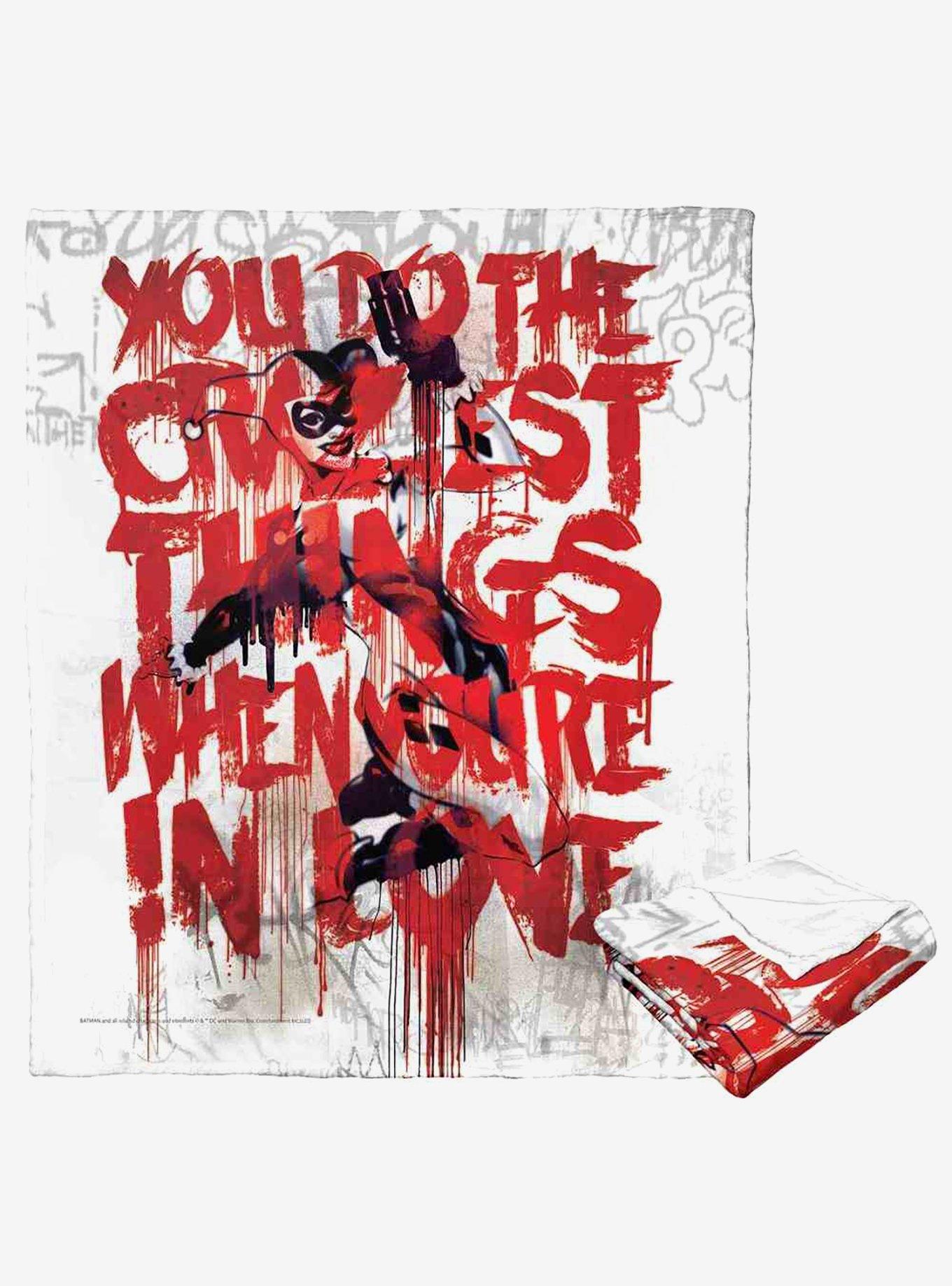 DC Comics Batman Craziest Things For Love Silk Touch Throw Blanket, , hi-res