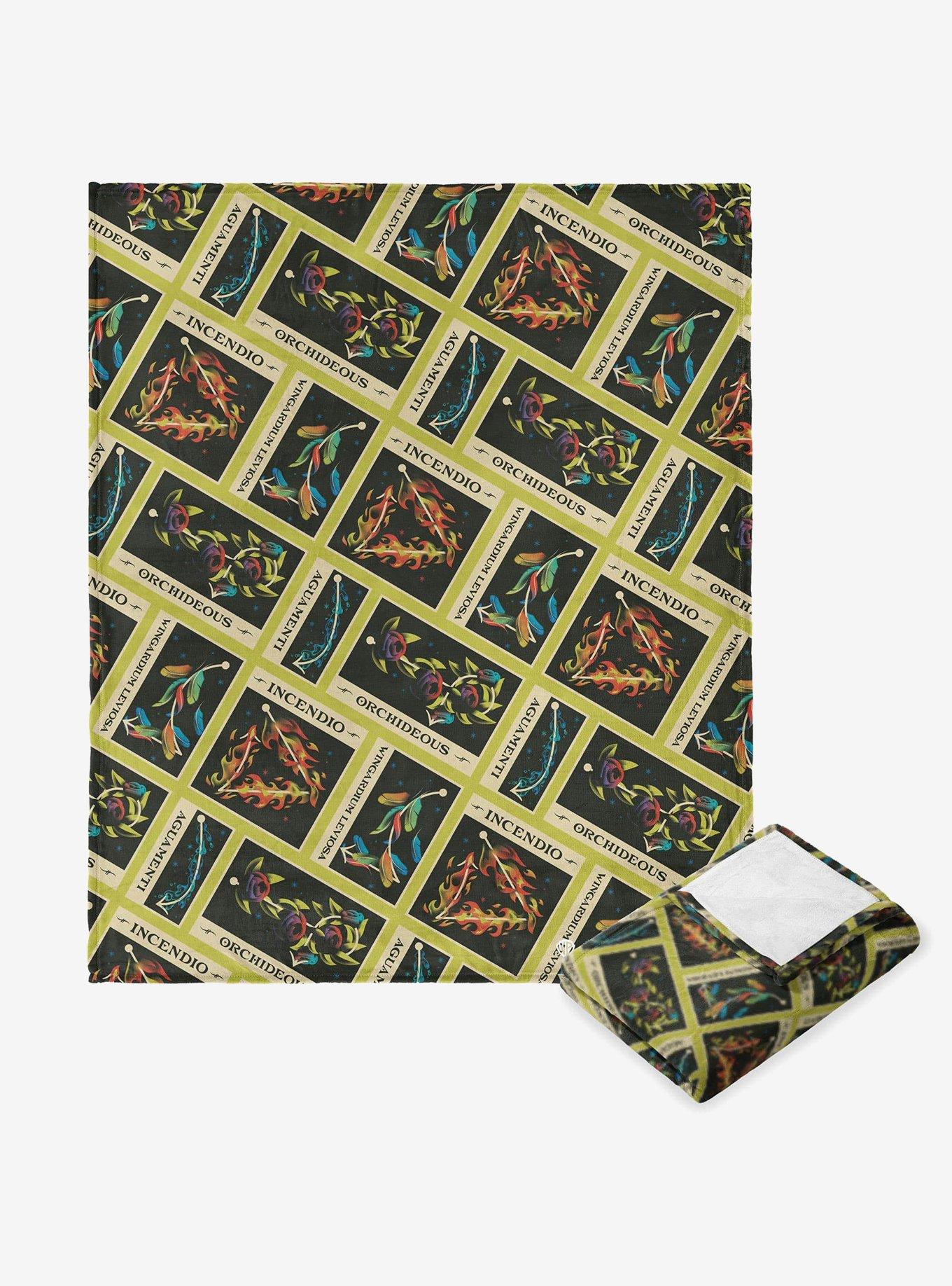 Harry Potter Spell Pattern Silk Touch Throw Blanket, , hi-res