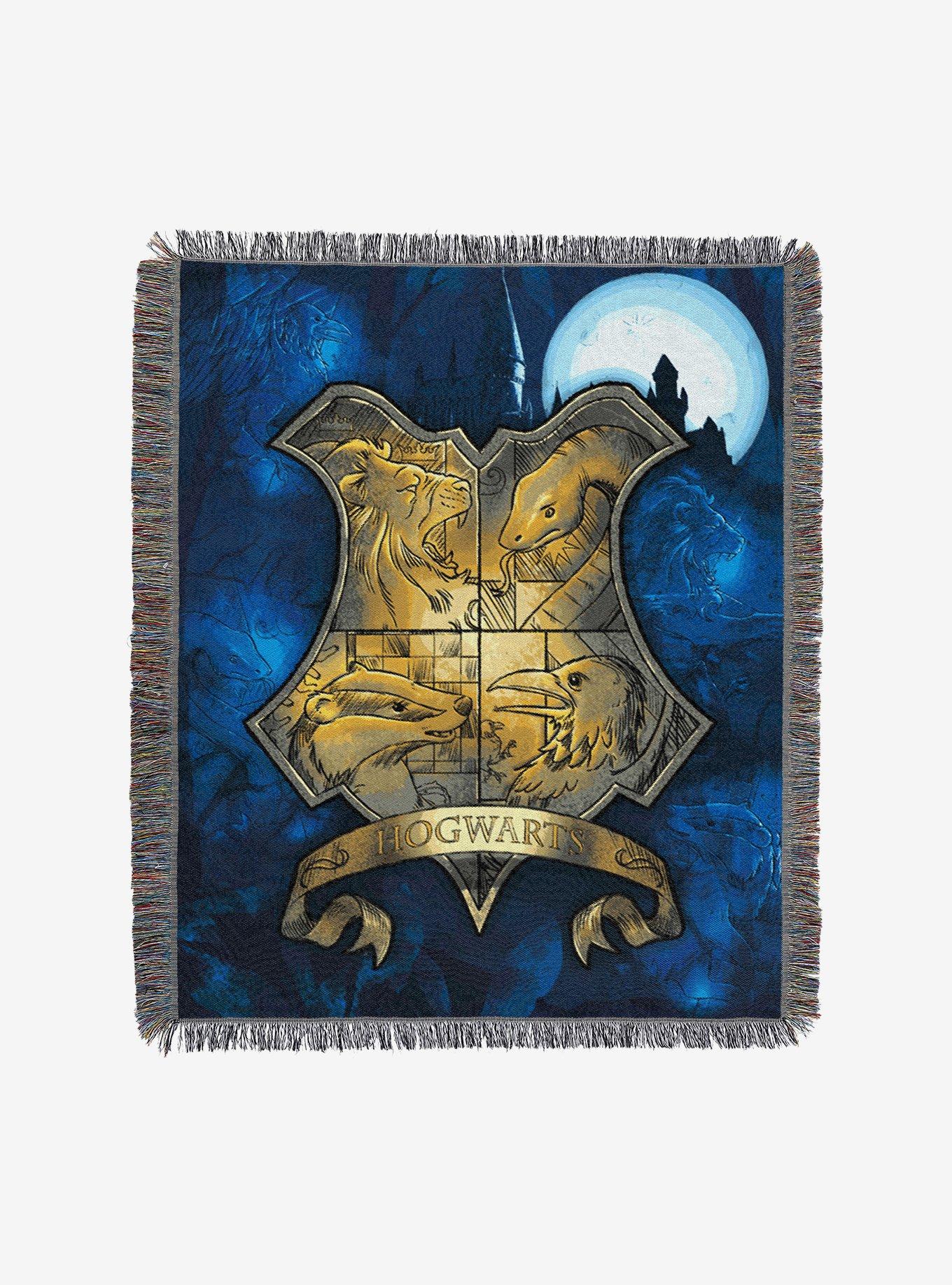 Harry Potter Moonlit Crest Woven Tapestry Throw Blanket, , hi-res