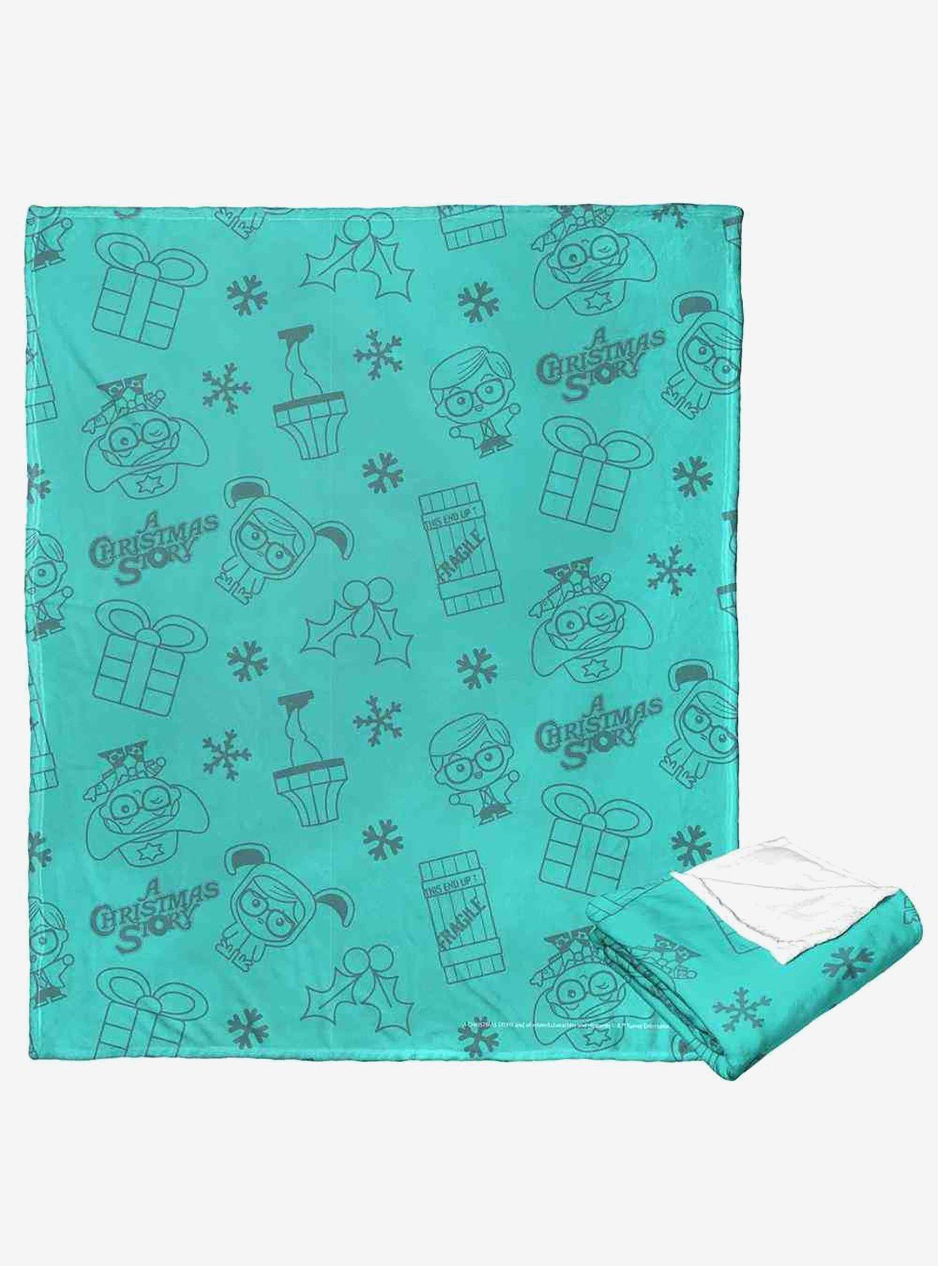 A Christmas Story Blue Christmas Silk Touch Throw Blanket, , hi-res