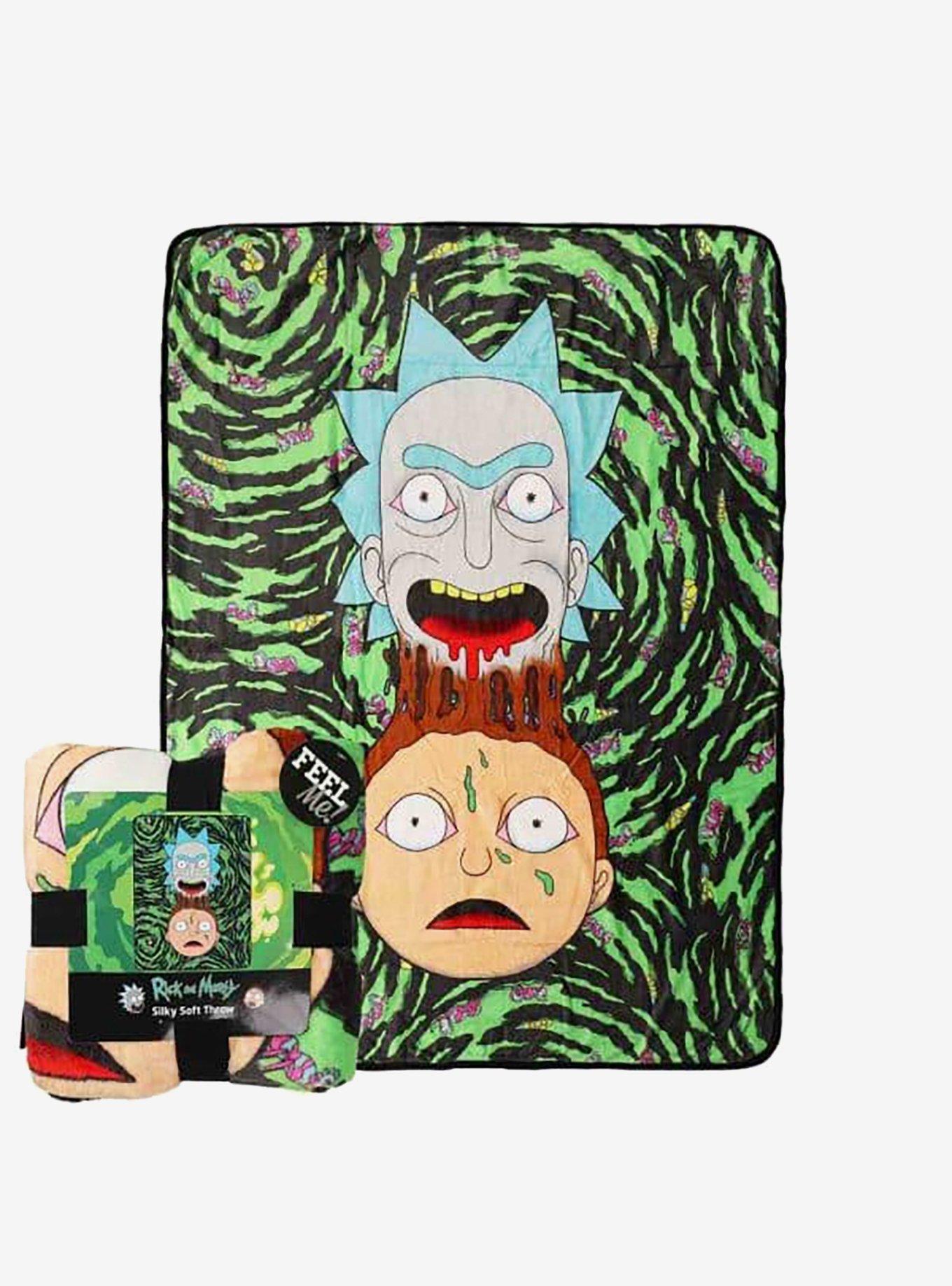 Rick and Morty Melt Together Micro Raschel Throw Blanket, , hi-res