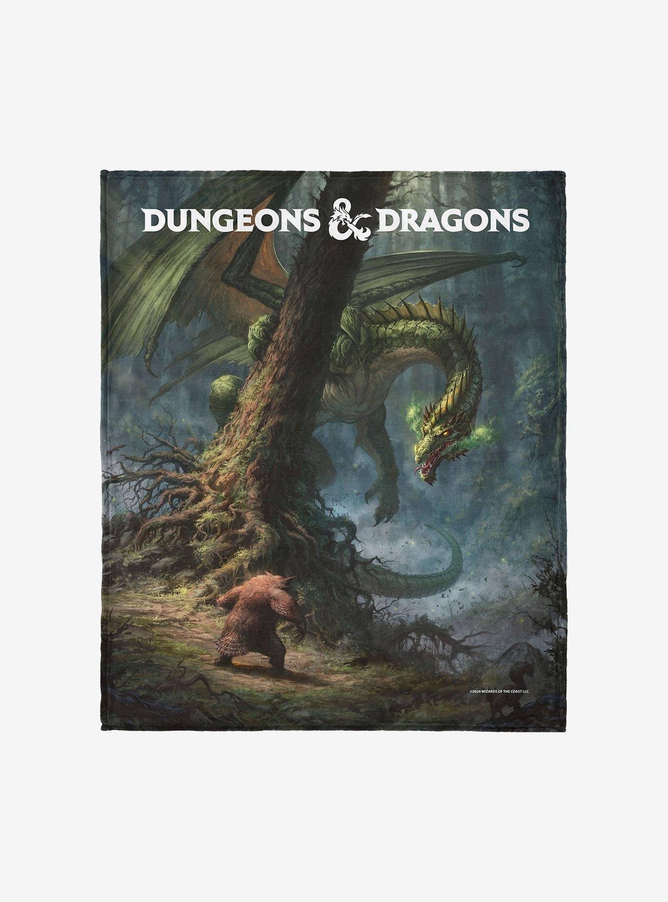 Dungeons & Dragons Epic Vision Owlbear vs Dragon Silk Touch Throw Blanket, , hi-res