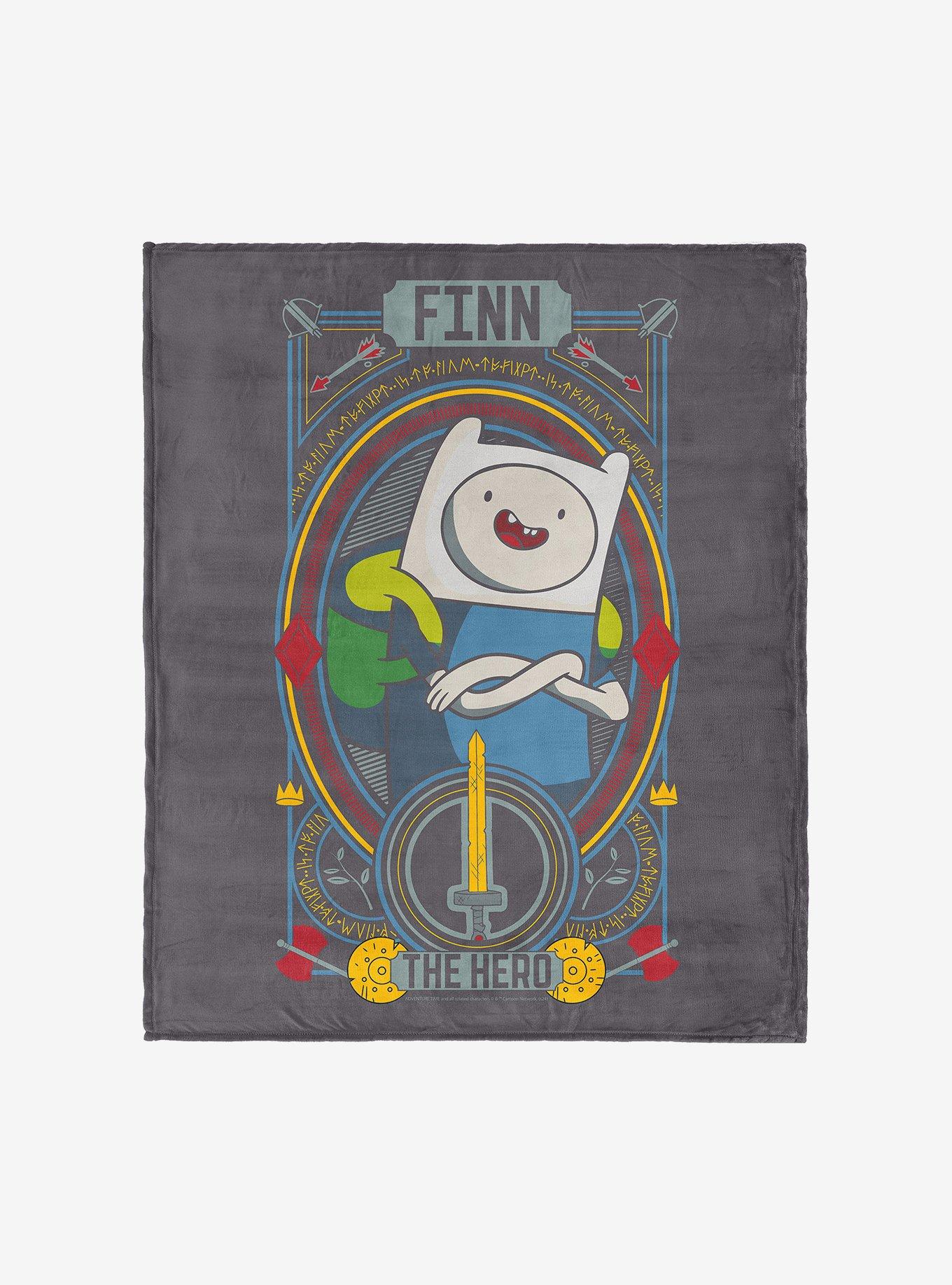 Adventure Time Finn The Hero Silk Touch Throw Blanket, , hi-res
