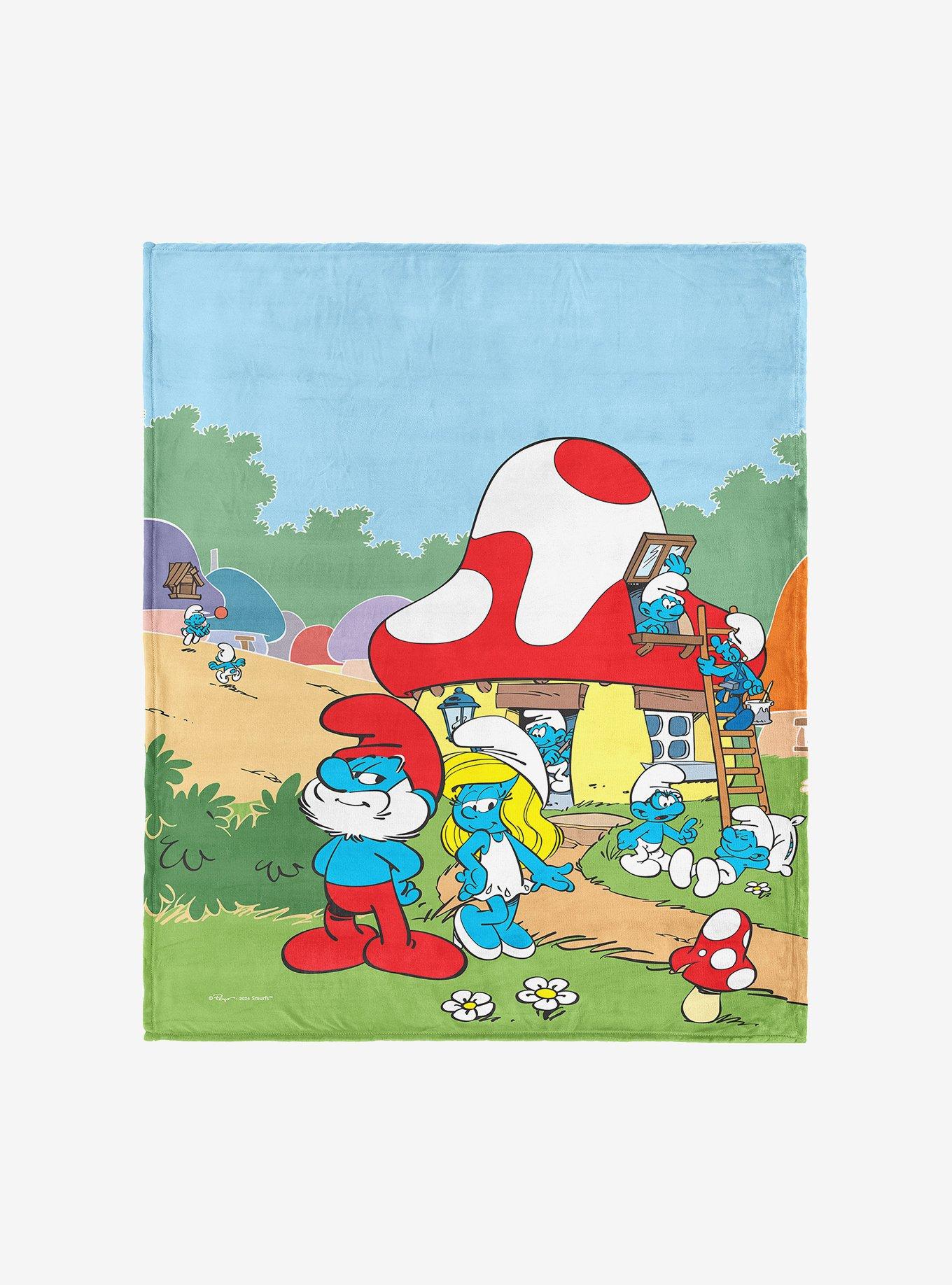 Smurfs Classic Village Silk Touch Throw Blanket, , hi-res