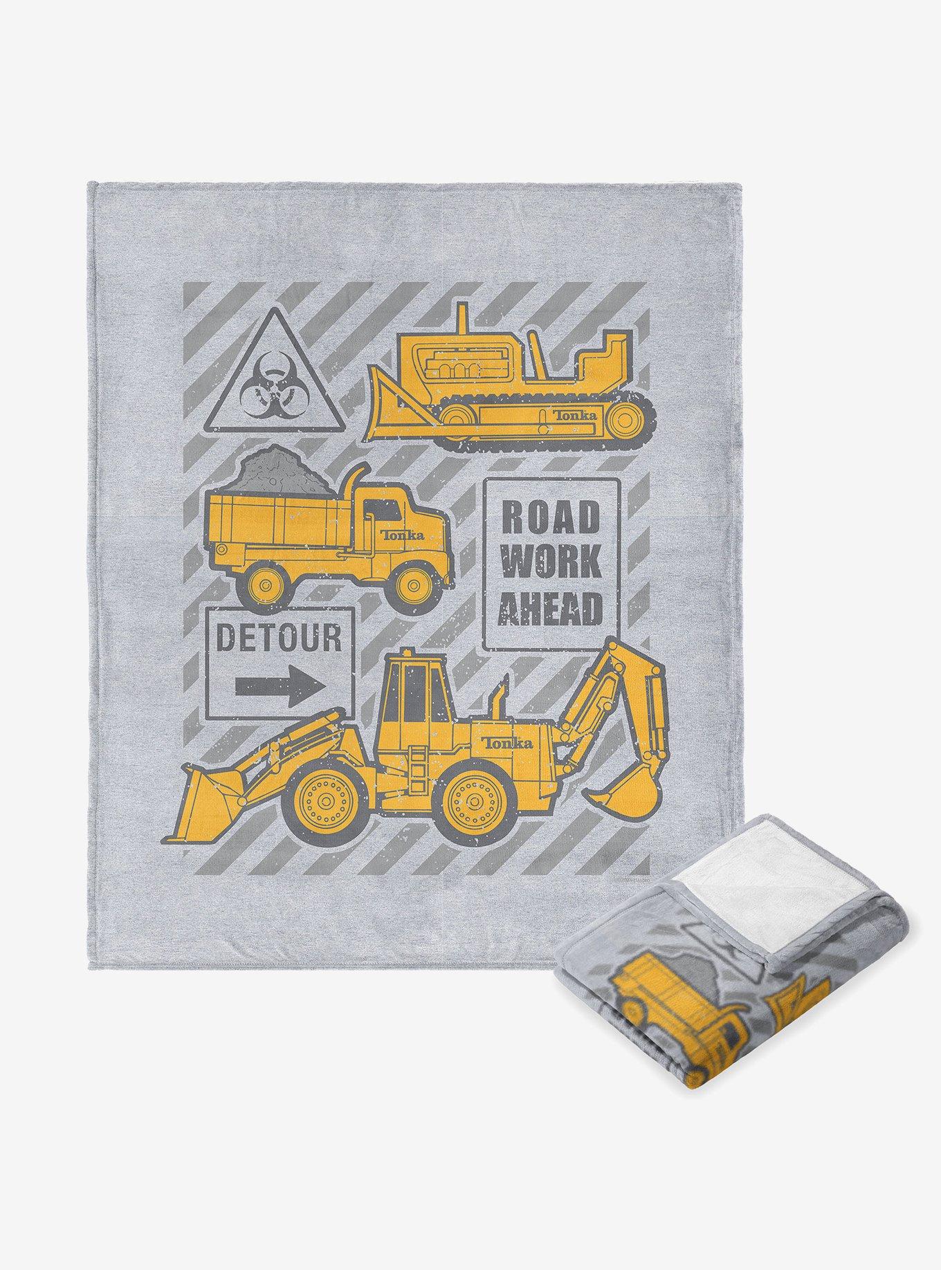 Tonka Road Work Ahead Silk Touch Throw Blanket, , hi-res