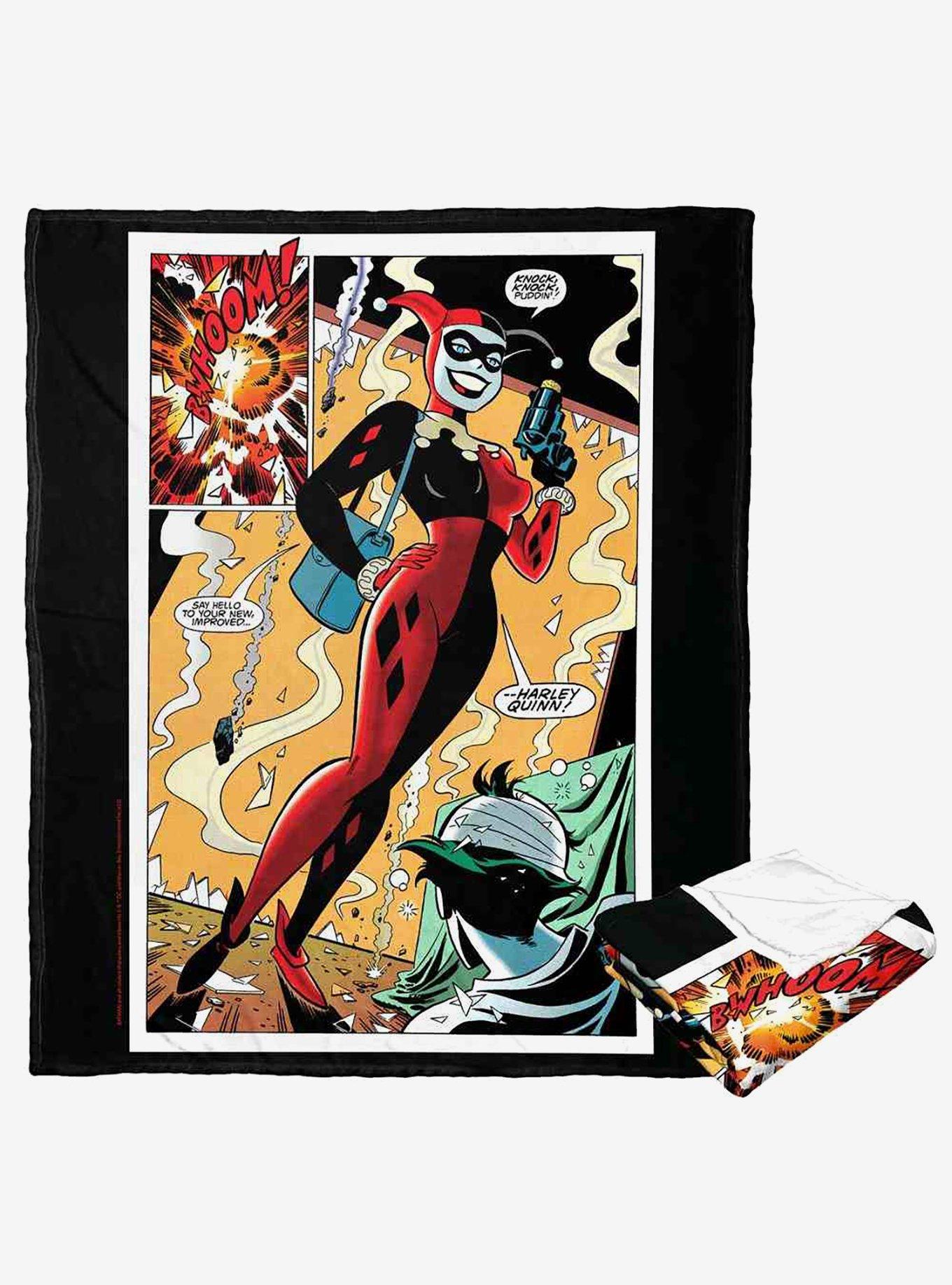 DC Comics Batman Villainous Origins Harley Silk Touch Throw Blanket, , hi-res