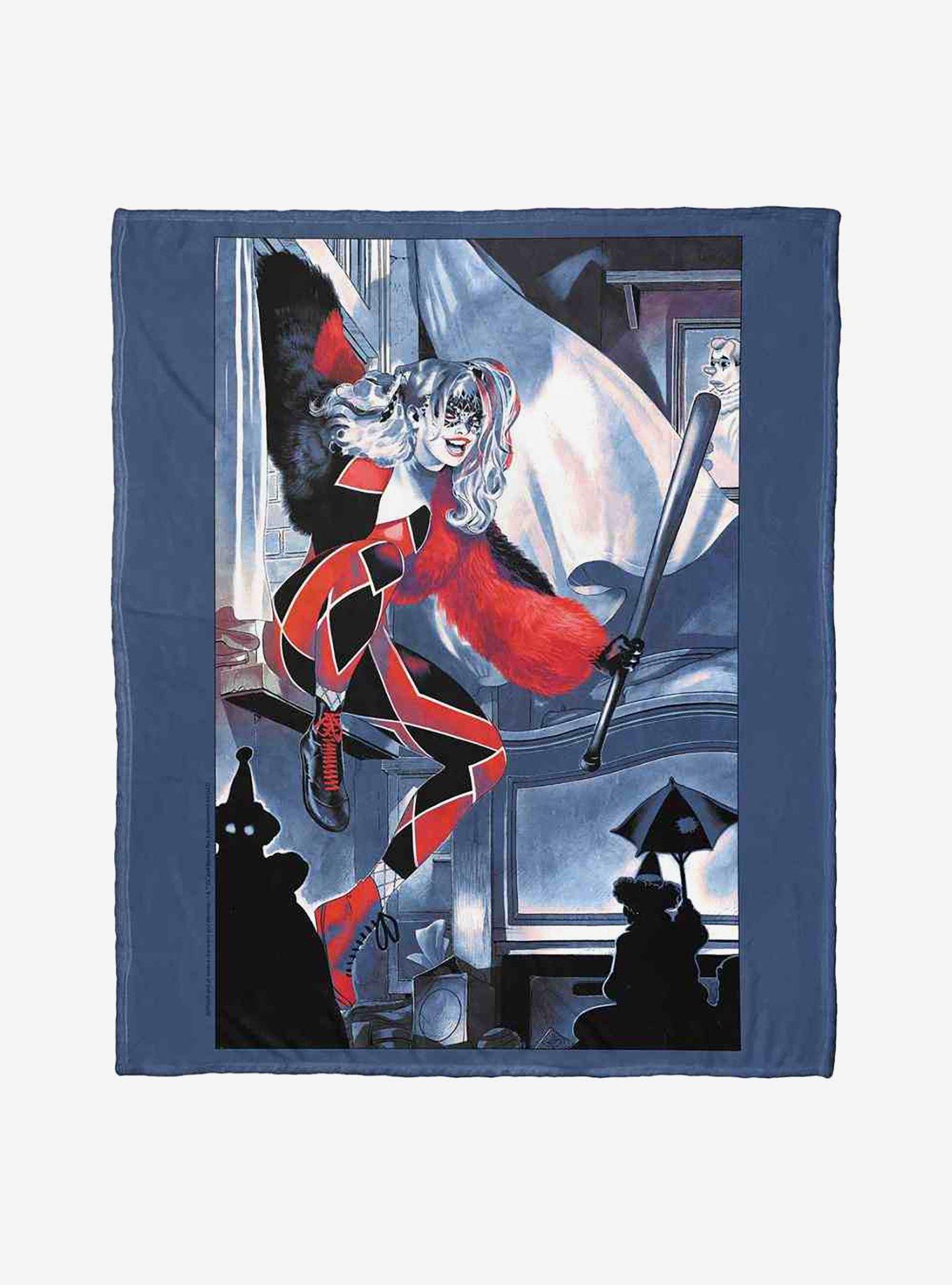 DC Comics Batman Harley Breaking Glass Silk Touch Throw Blanket, , hi-res
