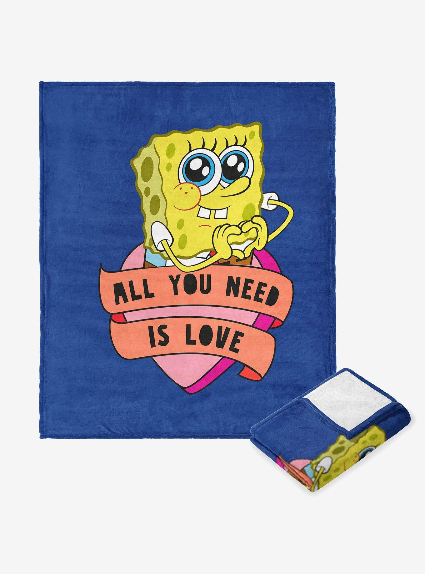 SpongeBob SquarePants Hearty Sponge Silk Touch Throw Blanket, , hi-res