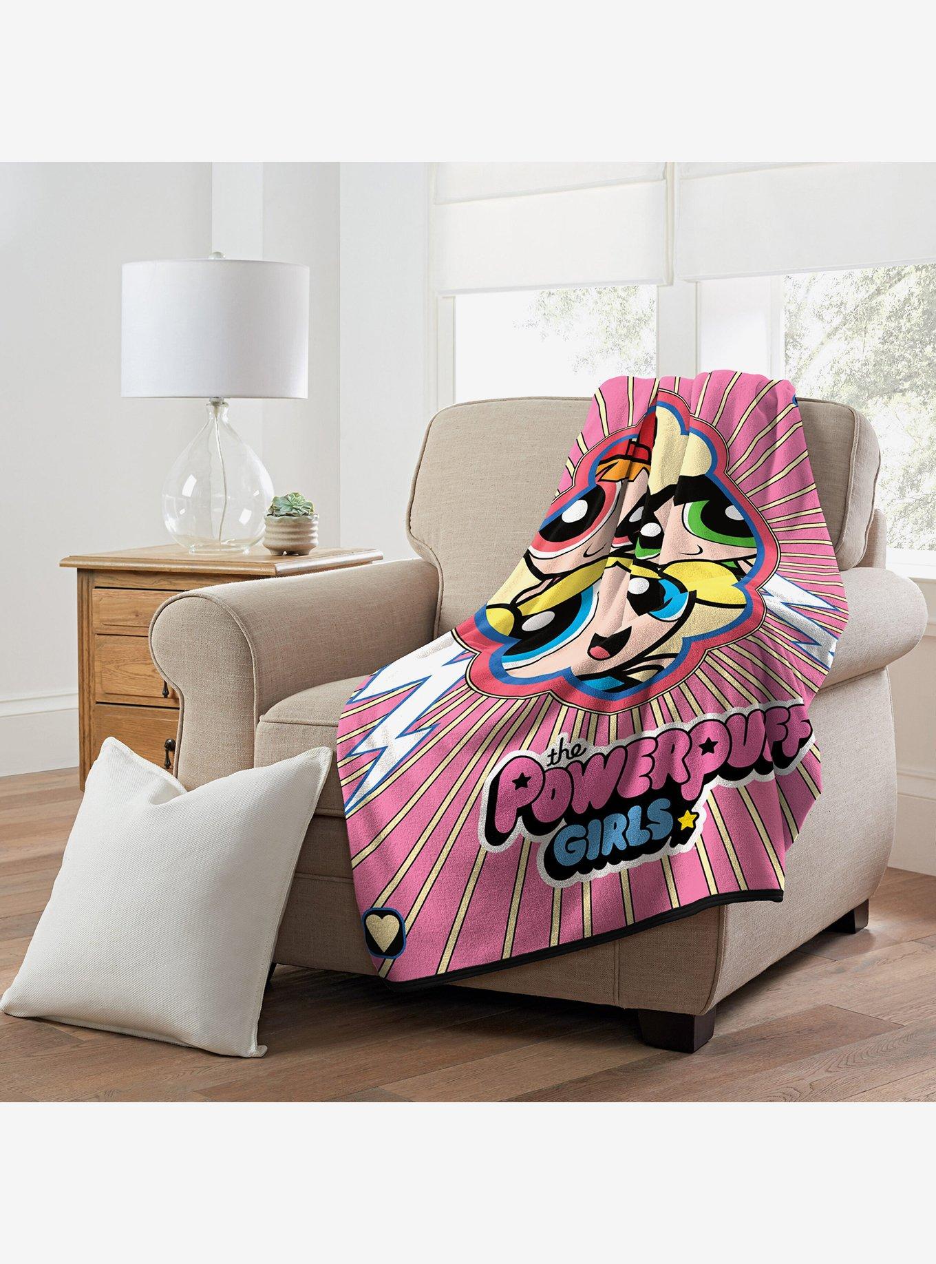 Powerpuff Girls Peeking Puffs Micro Raschel Throw, , hi-res