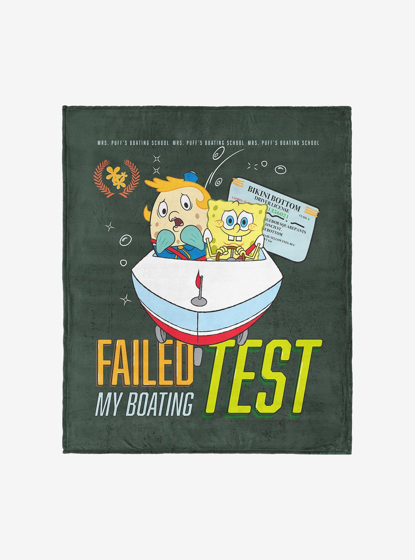 SpongeBob SquarePants Failed Boating Test Silk Touch Throw Blanket, , hi-res