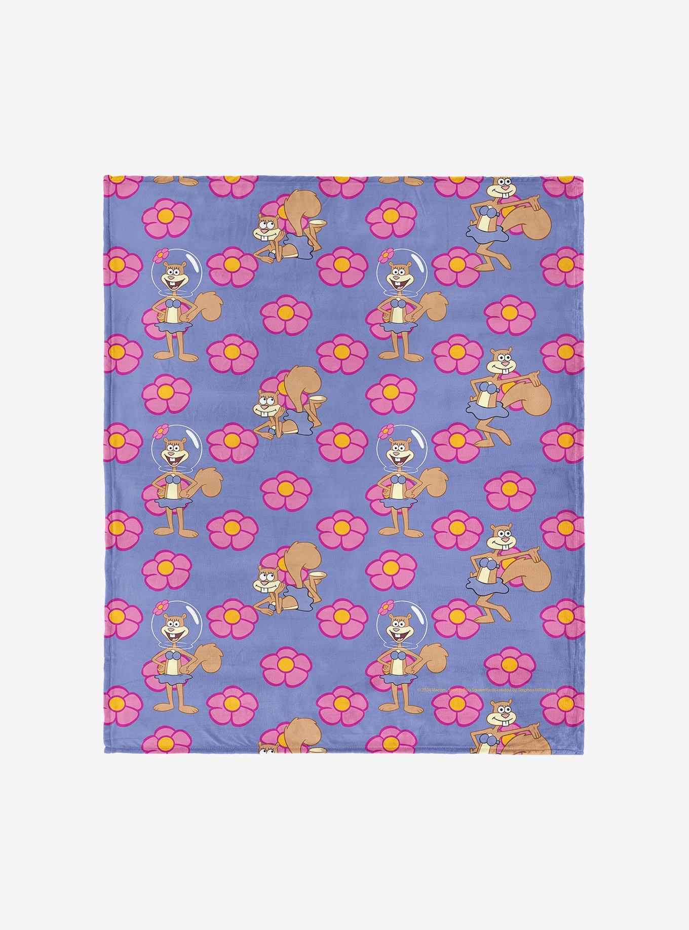 SpongeBob SquarePants Sandy Pattern Silk Touch Throw Blanket, , hi-res