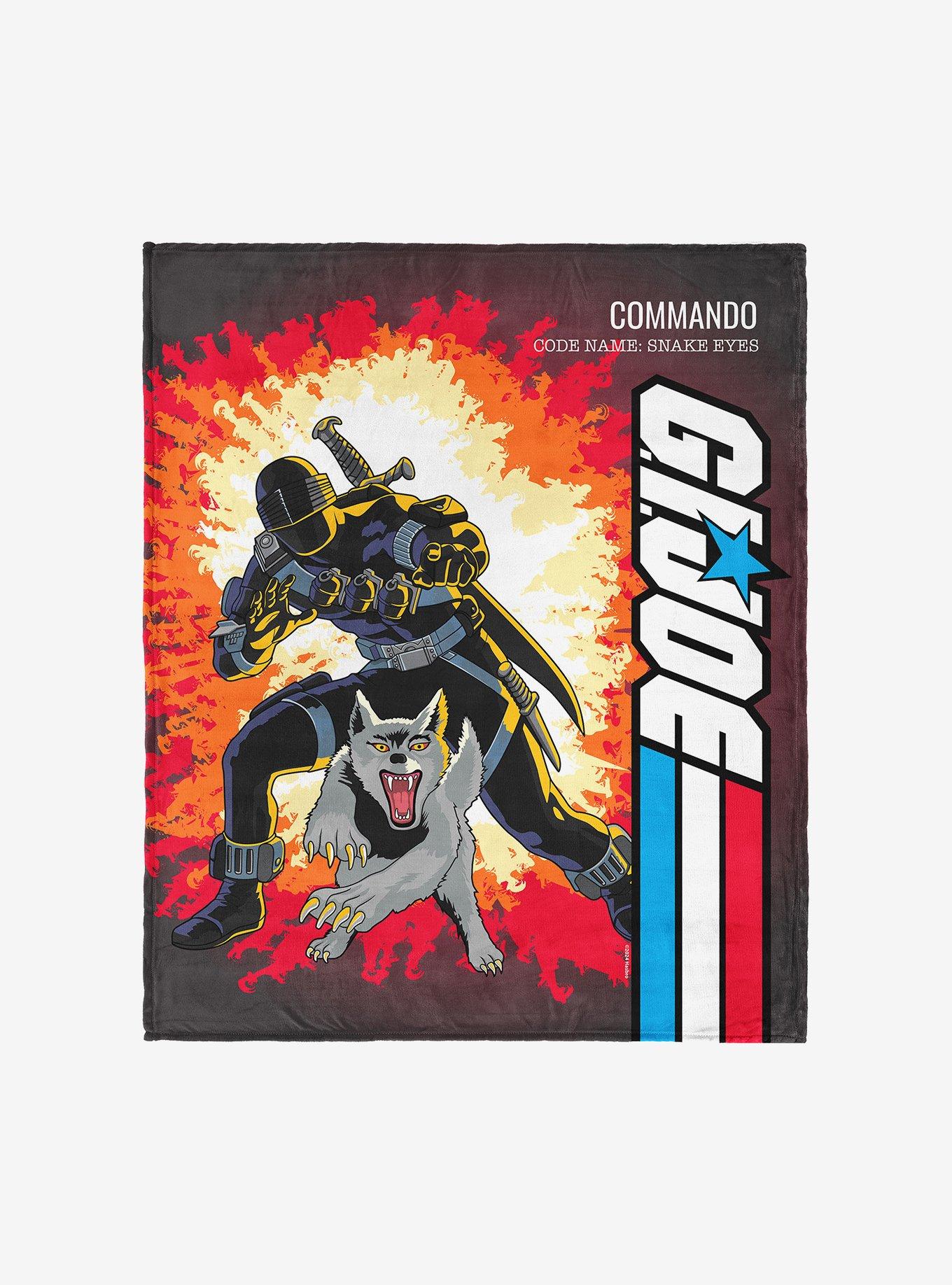 GI Joe Classic Flashback Snake Eyes Silk Touch Throw Blanket, , hi-res