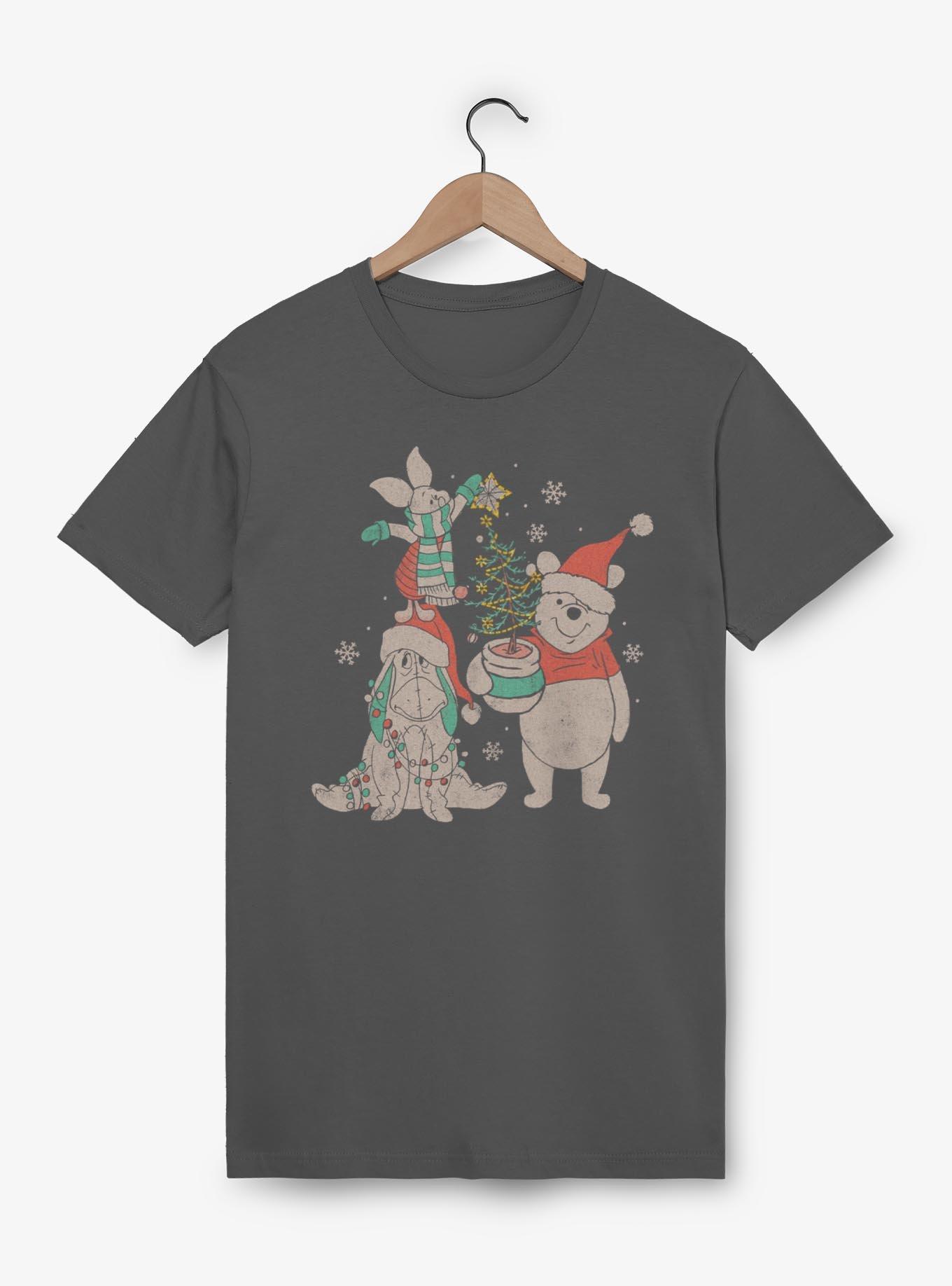 Disney Winnie The Pooh Eeyore & Piglet With Christmas Tree T-Shirt