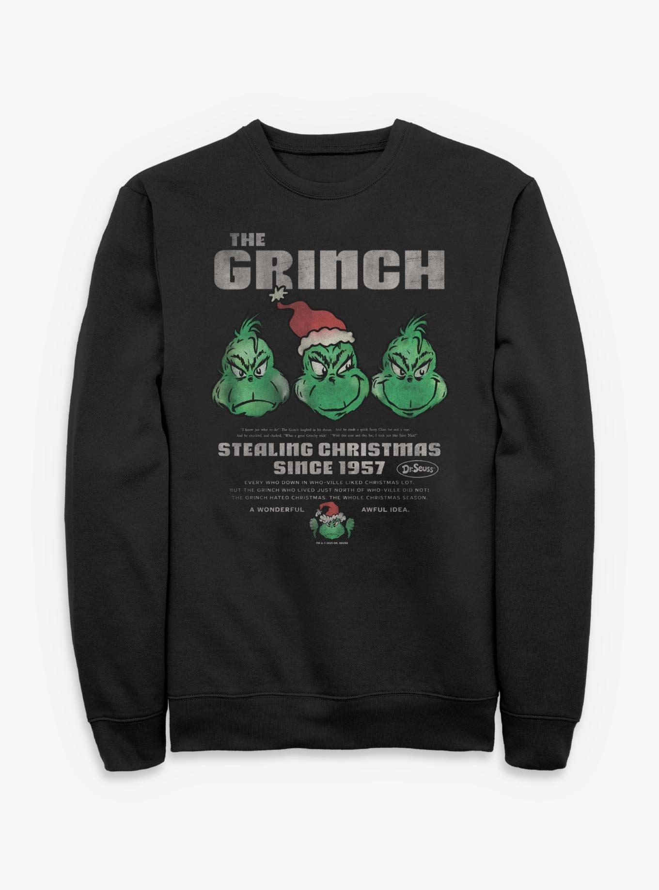 Dr. Seuss How The Grinch Stole Christmas Stealing Christmas Sweatshirt, , hi-res