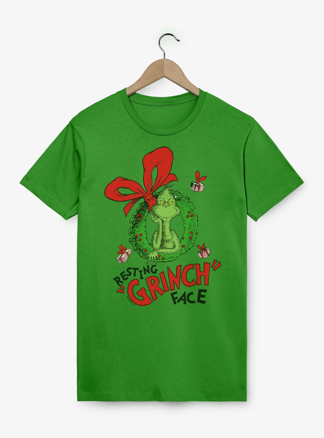 Dr. Seuss How The Grinch Stole Christmas Resting Grinch Face T-Shirt