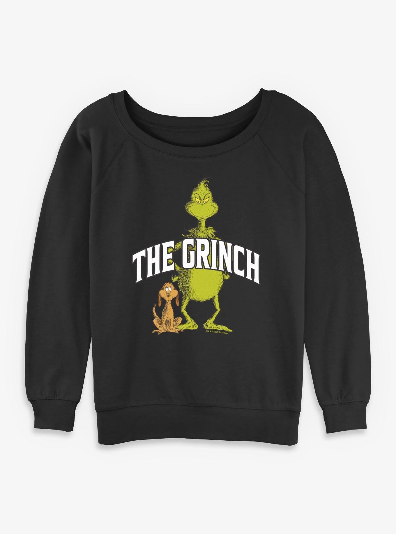 Dr. Seuss How The Grinch Stole Christmas Together With Max Womens Slouchy Sweatshirt, , hi-res