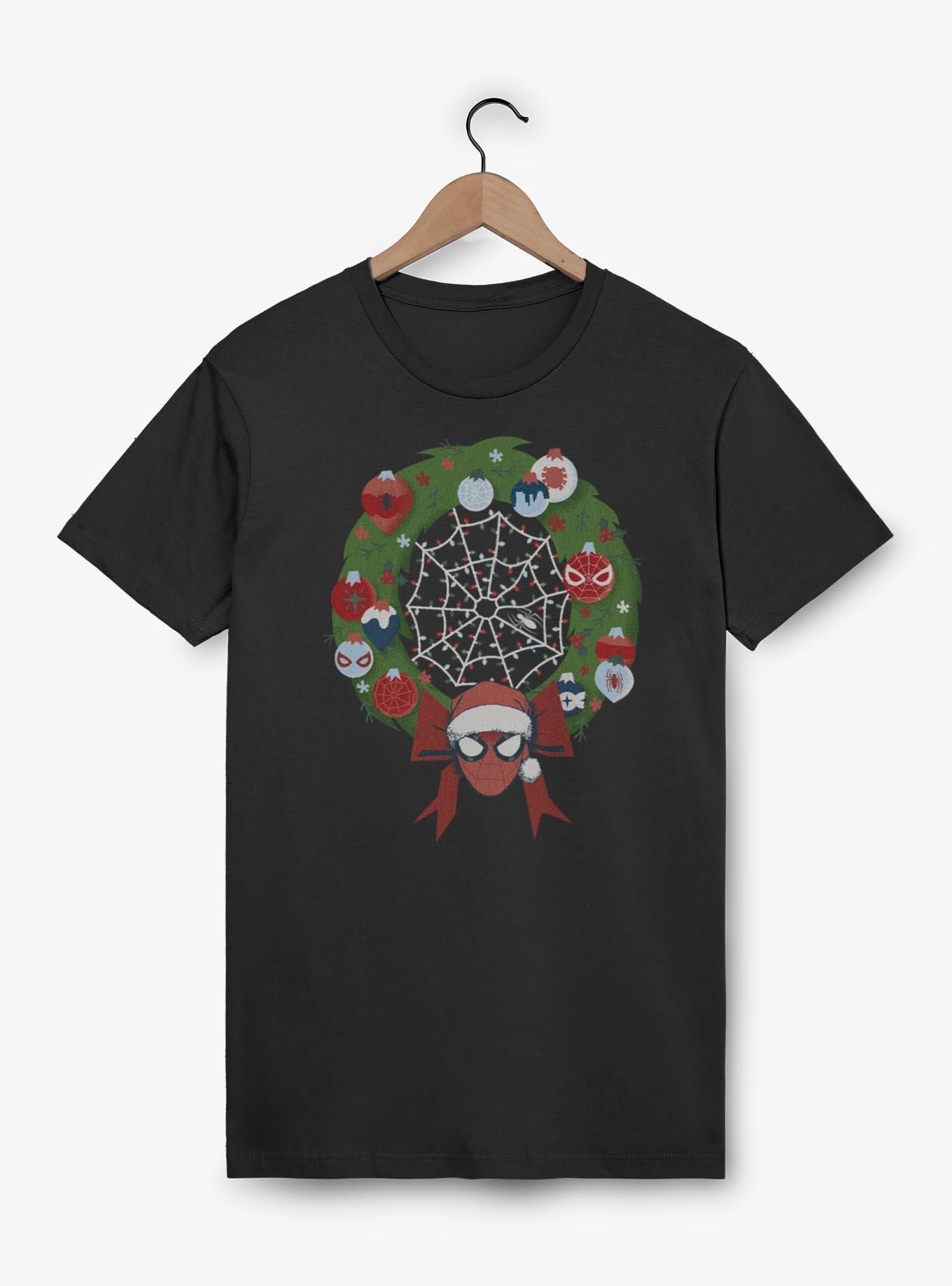 Marvel Spider-Man Christmas Wreath T-Shirt