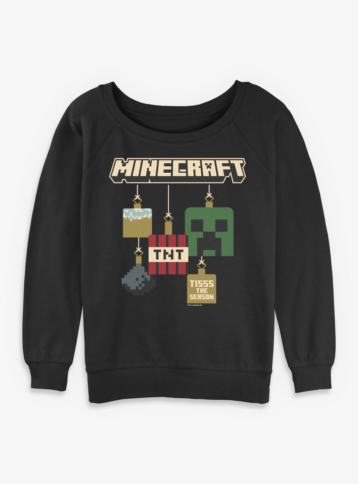 Minecraft Tisss Season Ornament Womens Slouchy Sweatshirt, , hi-res