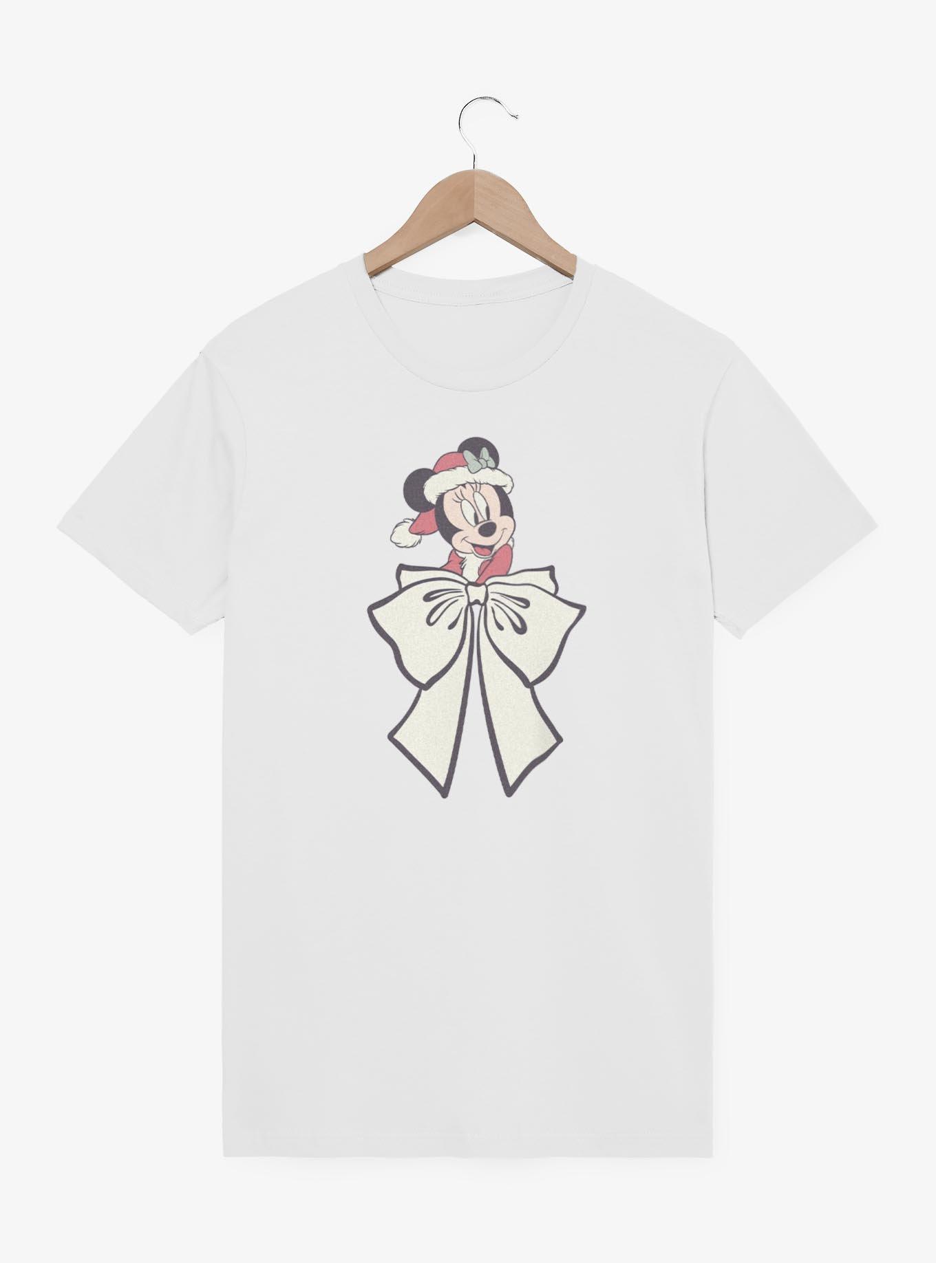 Disney Minnie Mouse Mrs Claus Bow T-Shirt, , hi-res