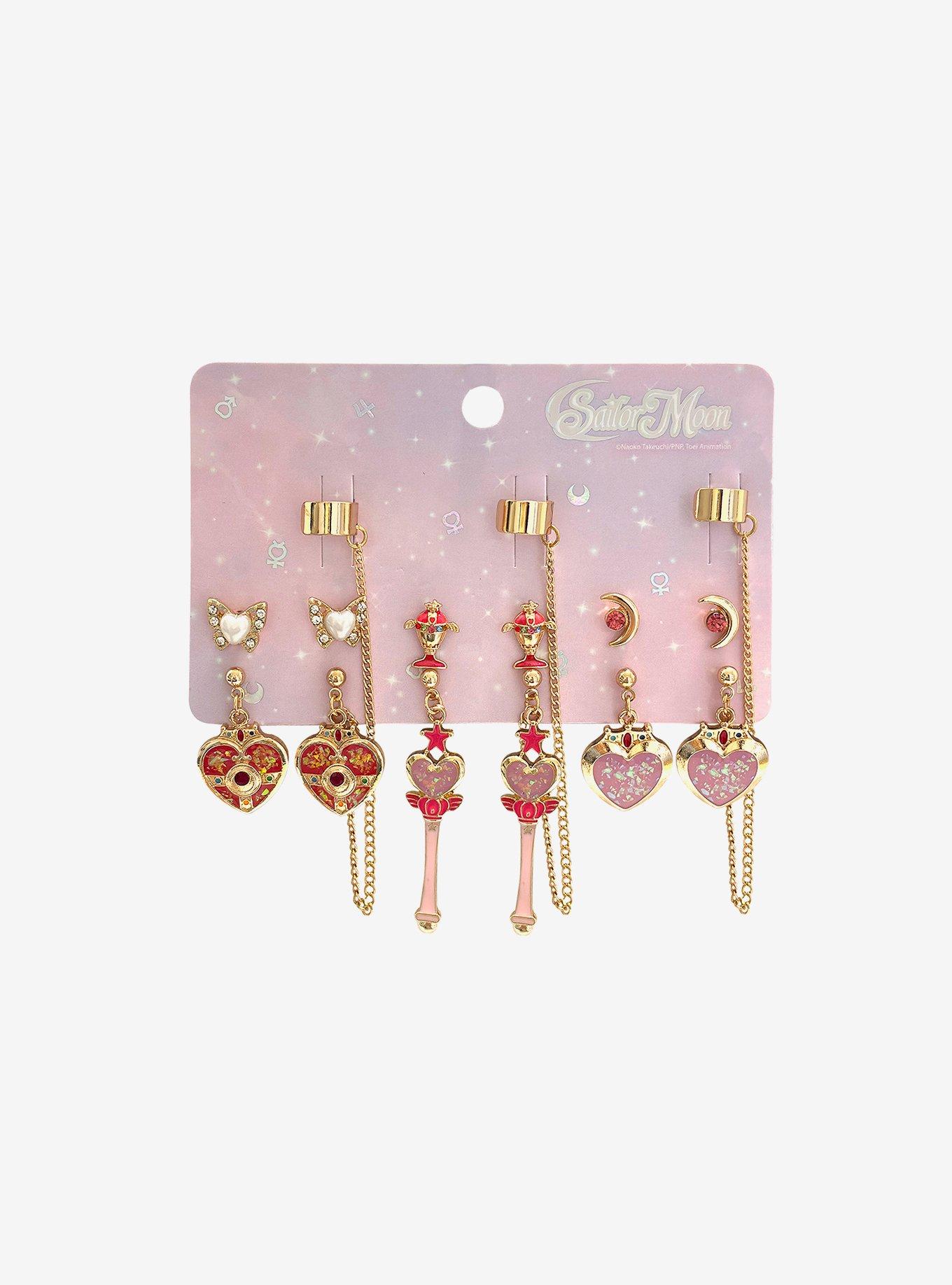 Pretty Guardian Sailor Moon Weapons Cuff Earring Set