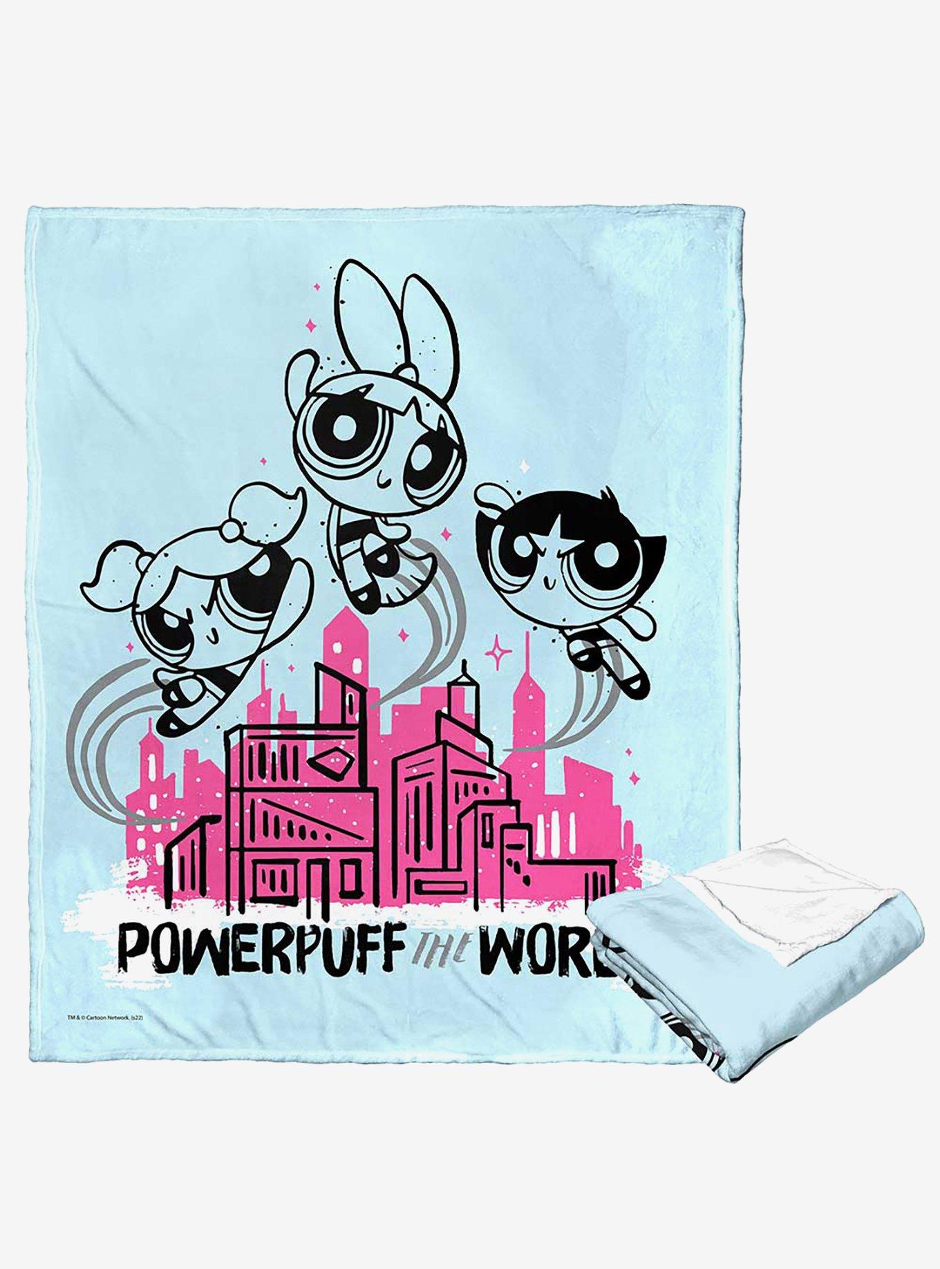 Powerpuff Girls Saving The World Silk Touch Throw Blanket, , hi-res