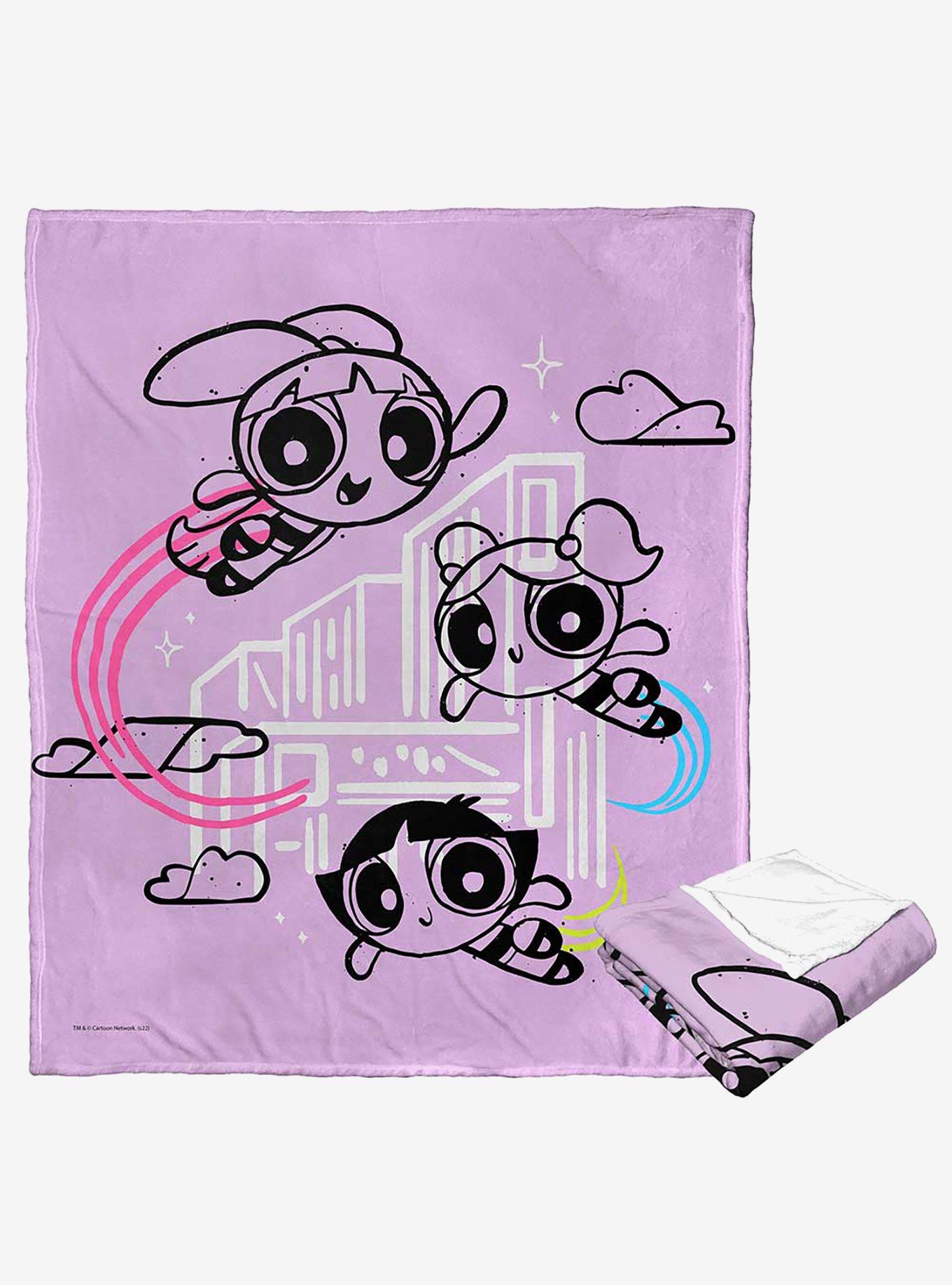 Powerpuff Girls Flying High Silk Touch Throw Blanket, , hi-res