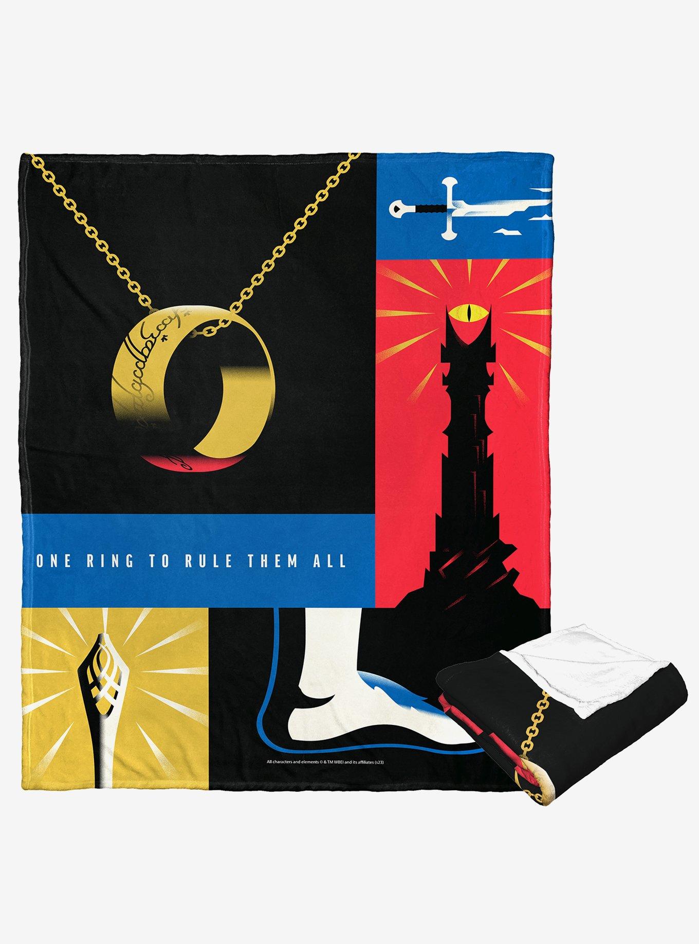 Lord of The Rings Rule Them All Silk Touch Throw Blanket, , hi-res