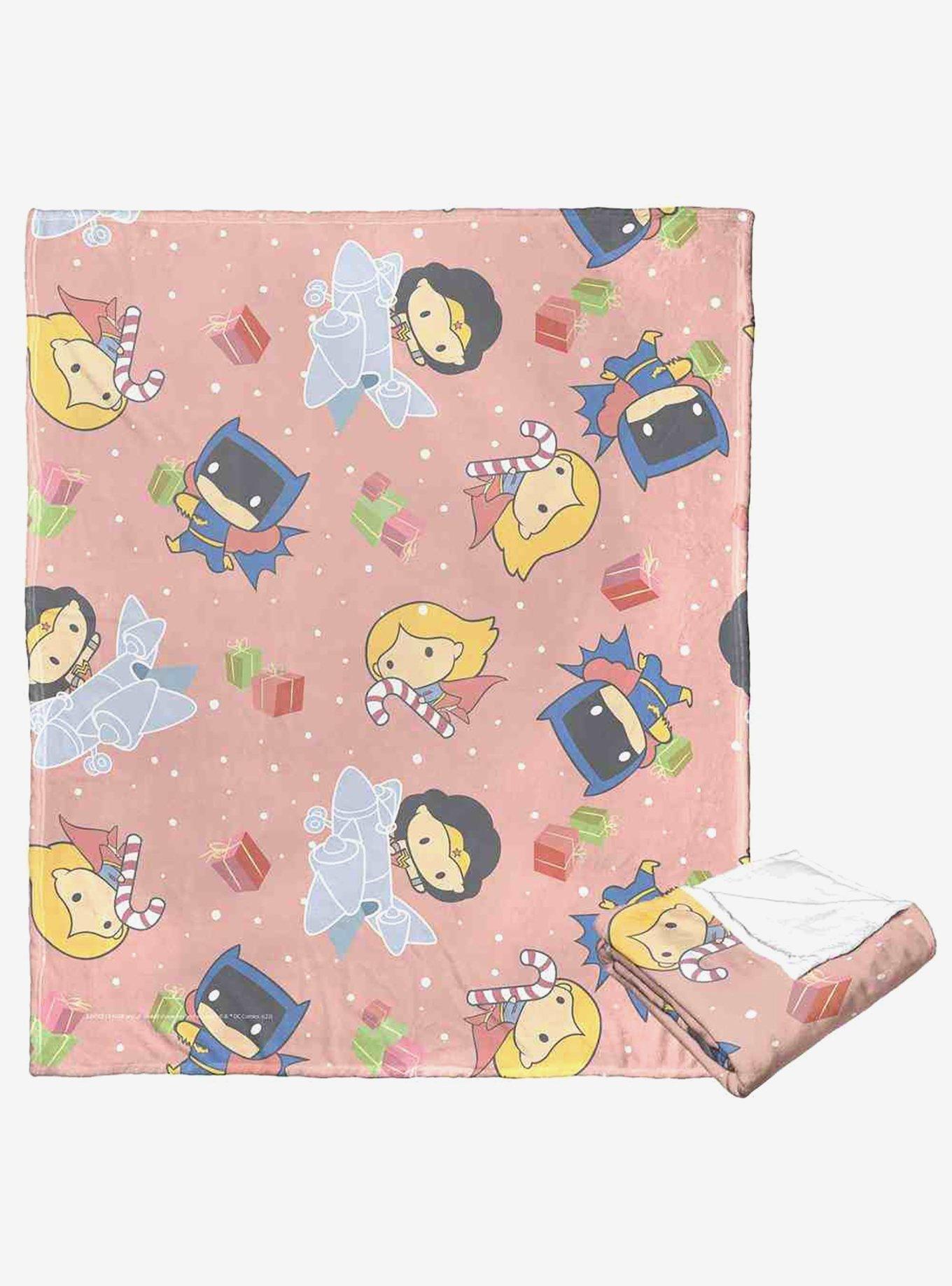 Justice League Deck The Halls Silk Touch Throw Blanket , , hi-res