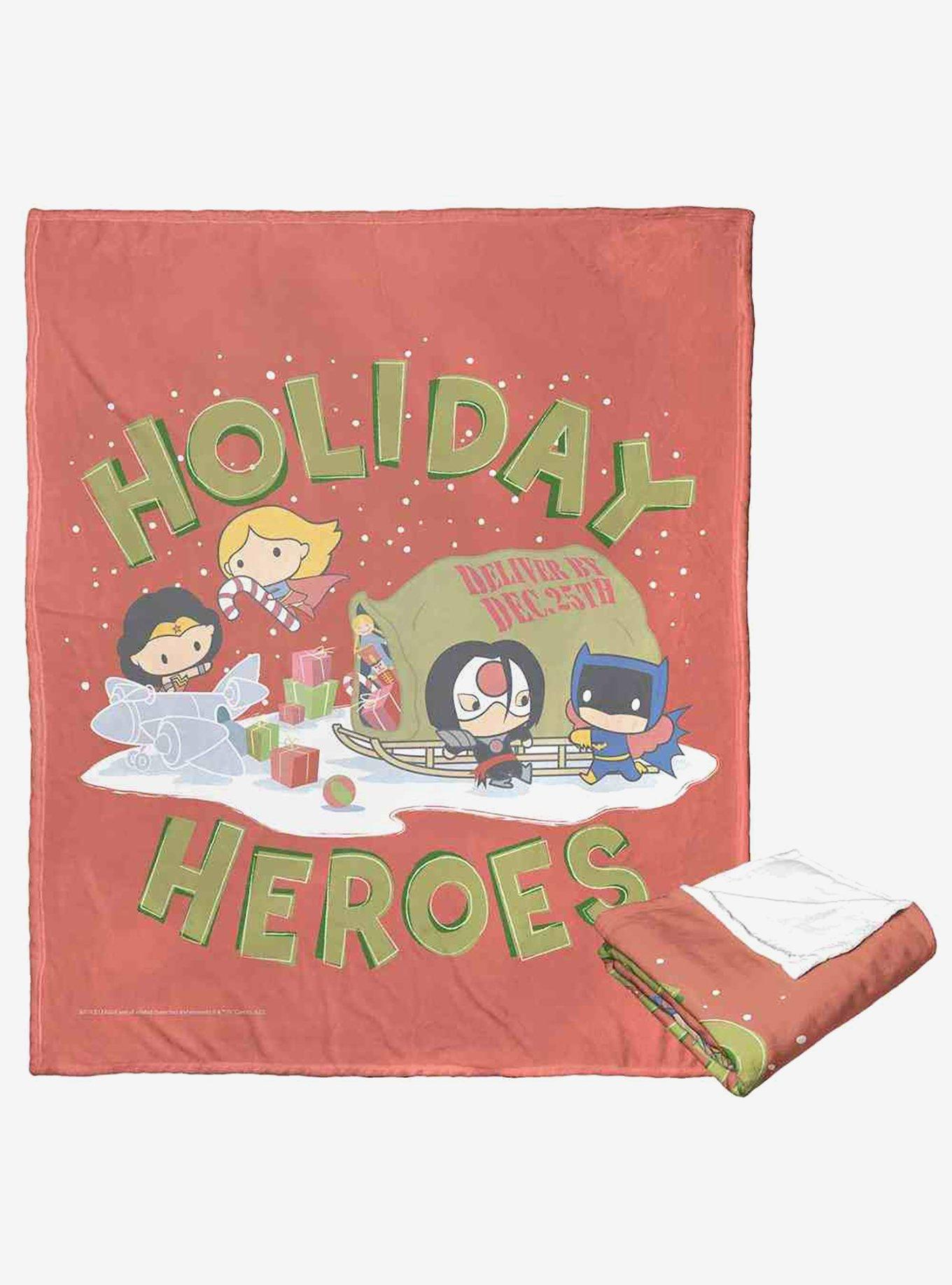 Justice League Loading Up Gifts Silk Touch Throw Blanket, , hi-res