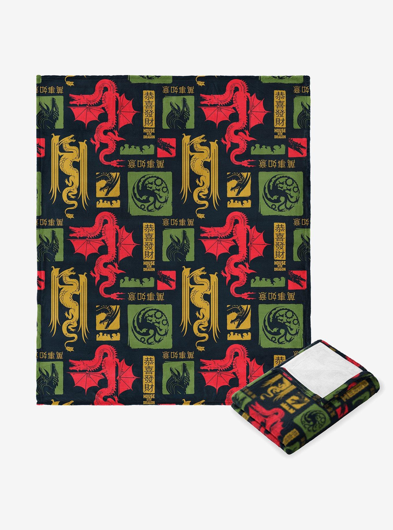 Game Of Thrones Year of the Dragon Dragon Pattern Silk Touch Throw Blanket, , hi-res