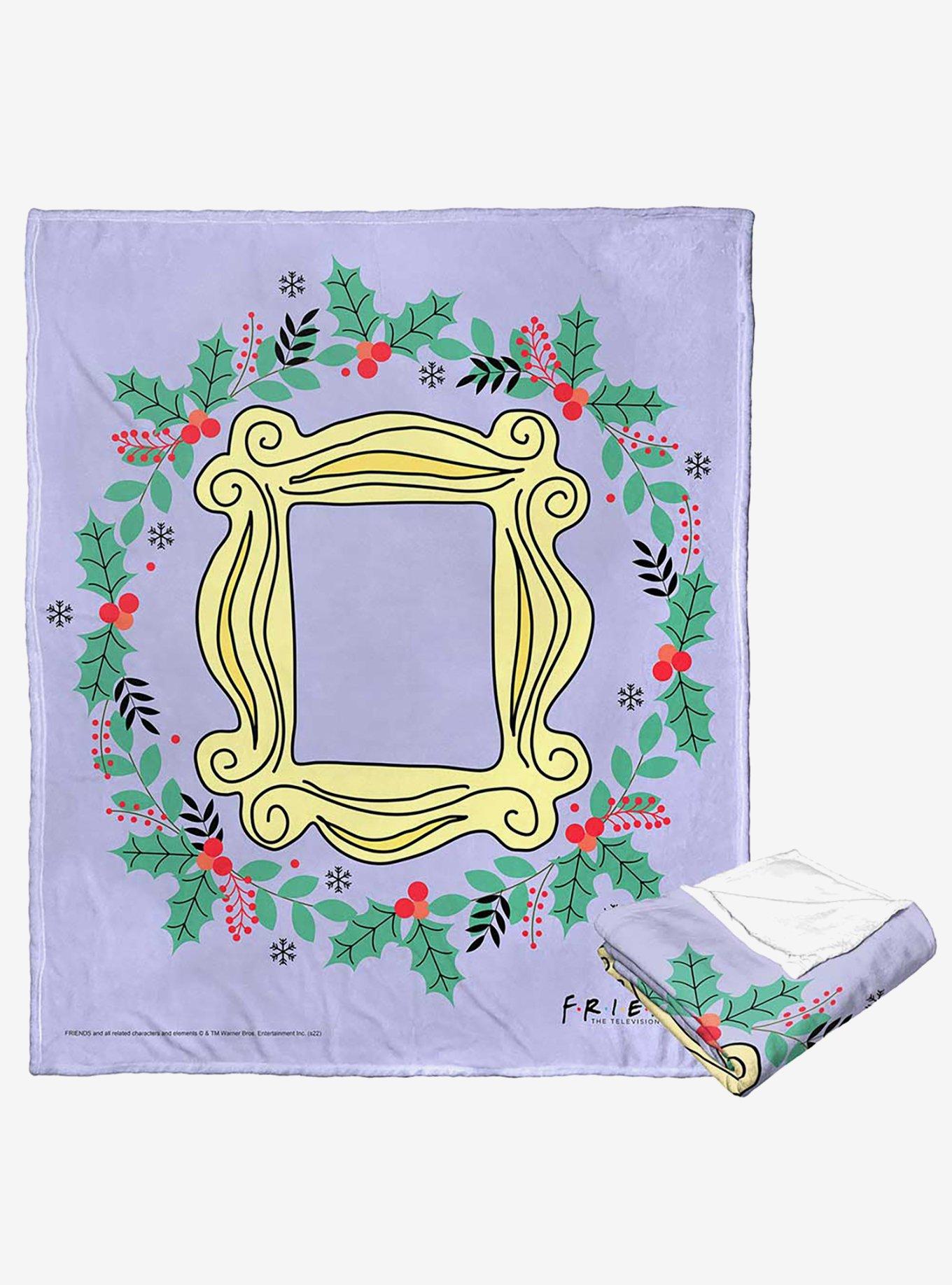 Friends Friends Wreath Silk Touch Throw Blanket , , hi-res