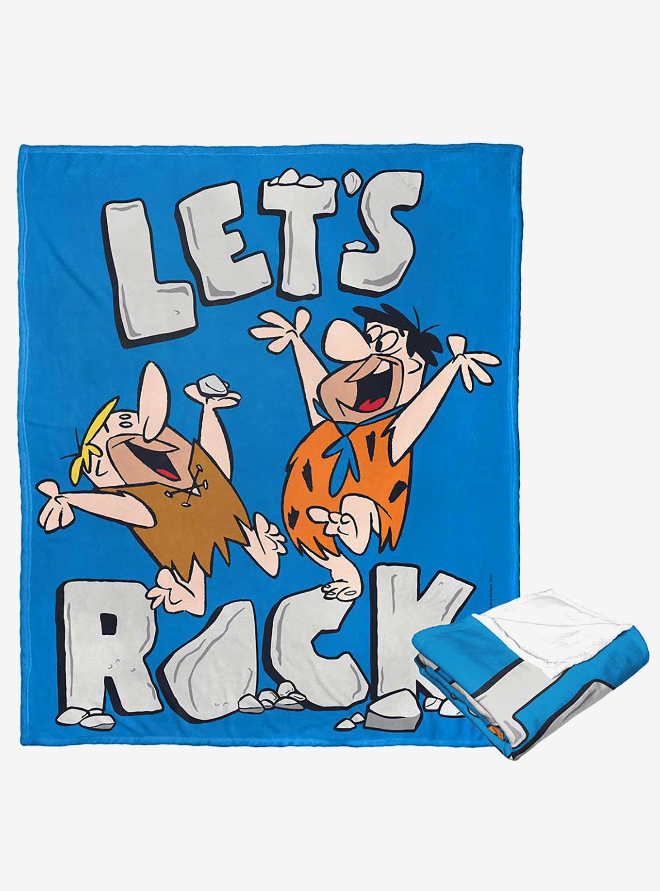 The Flintstones Lets Rock Silk Touch Throw Blanket , , hi-res