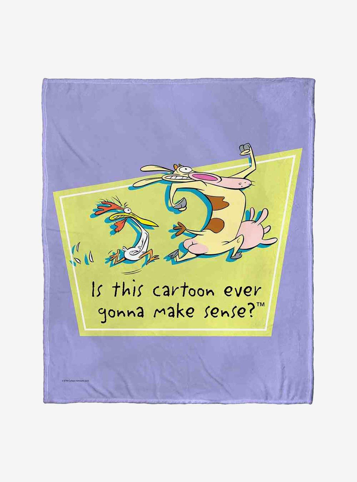Cow And Chicken Will This Make Sense Silk Touch Throw Blanket, , hi-res