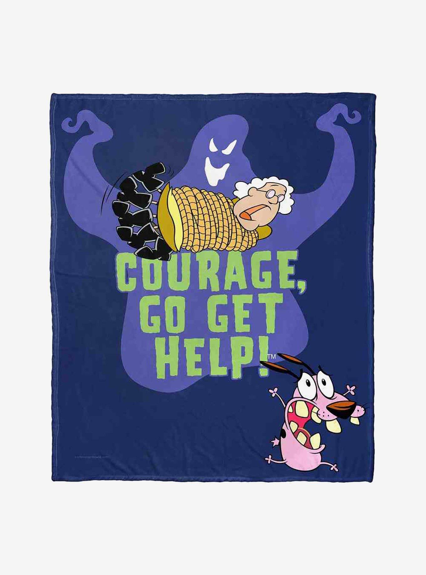 Courage The Cowardly Dog Go Get Help Silk Touch Throw Blanket, , hi-res