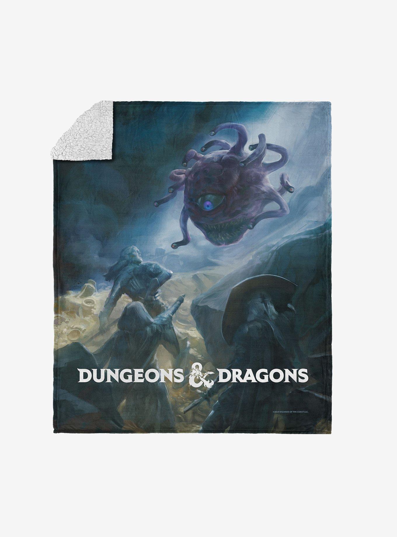 Dungeons & Dragons Epic Vision Beholder and the Treasure Silk Touch Sherpa Throw Blanket , , hi-res