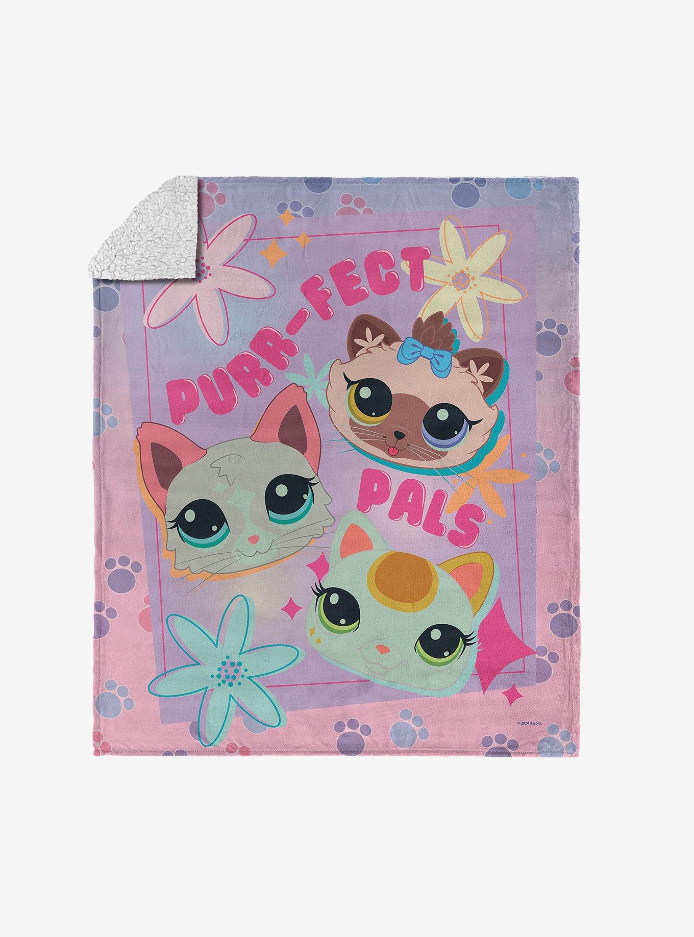 Littlest Pet Shop Purr-fect Pals Silk Touch Sherpa Throw Blanket , , hi-res