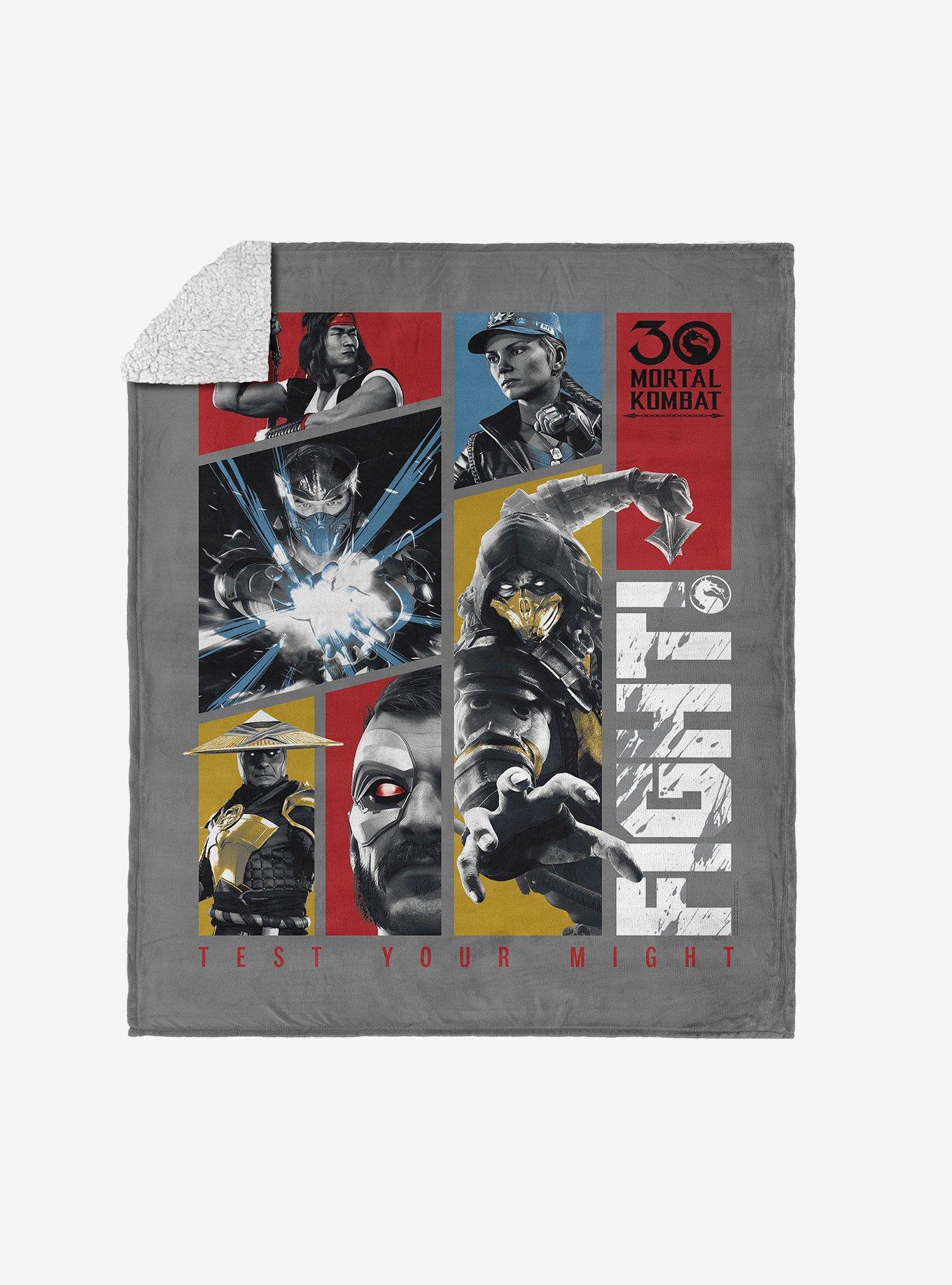 Mortal Kombat Test Your Might Silk Touch Sherpa Throw Blanket , , hi-res
