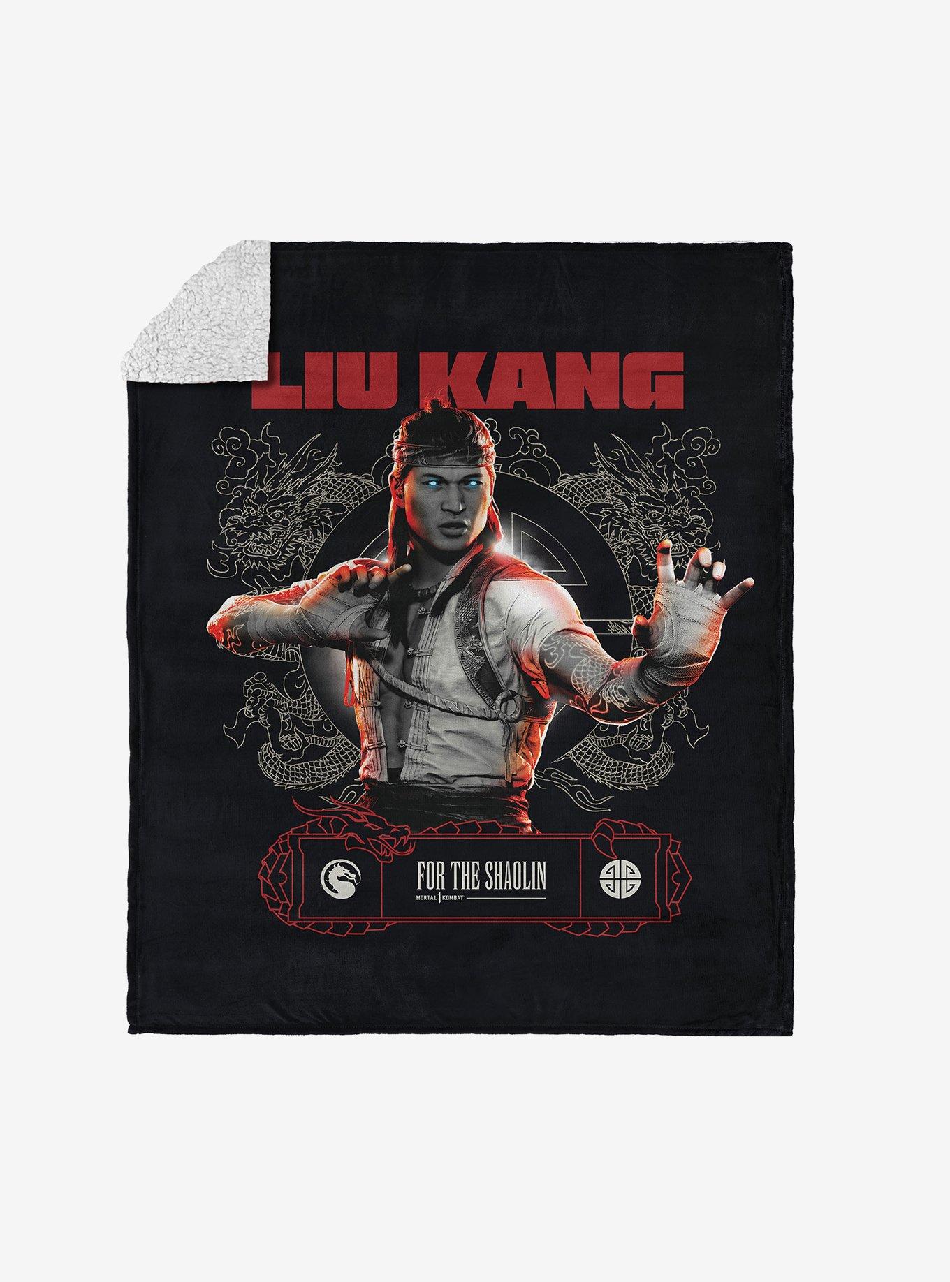 Mortal Kombat Liu Kang For The Shaolin Silk Touch Sherpa Throw Blanket , , hi-res