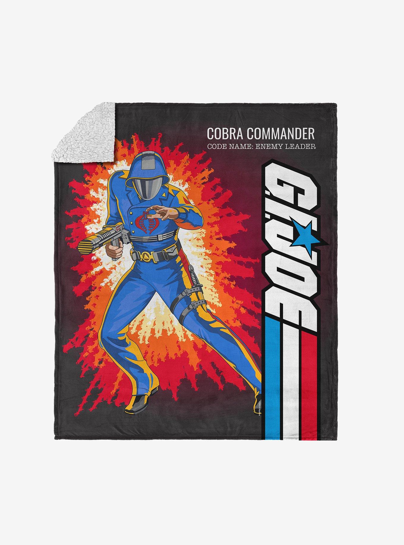 GI Joe Classic Flashback Cobra Commander Silk Touch Sherpa Throw Blanket , , hi-res