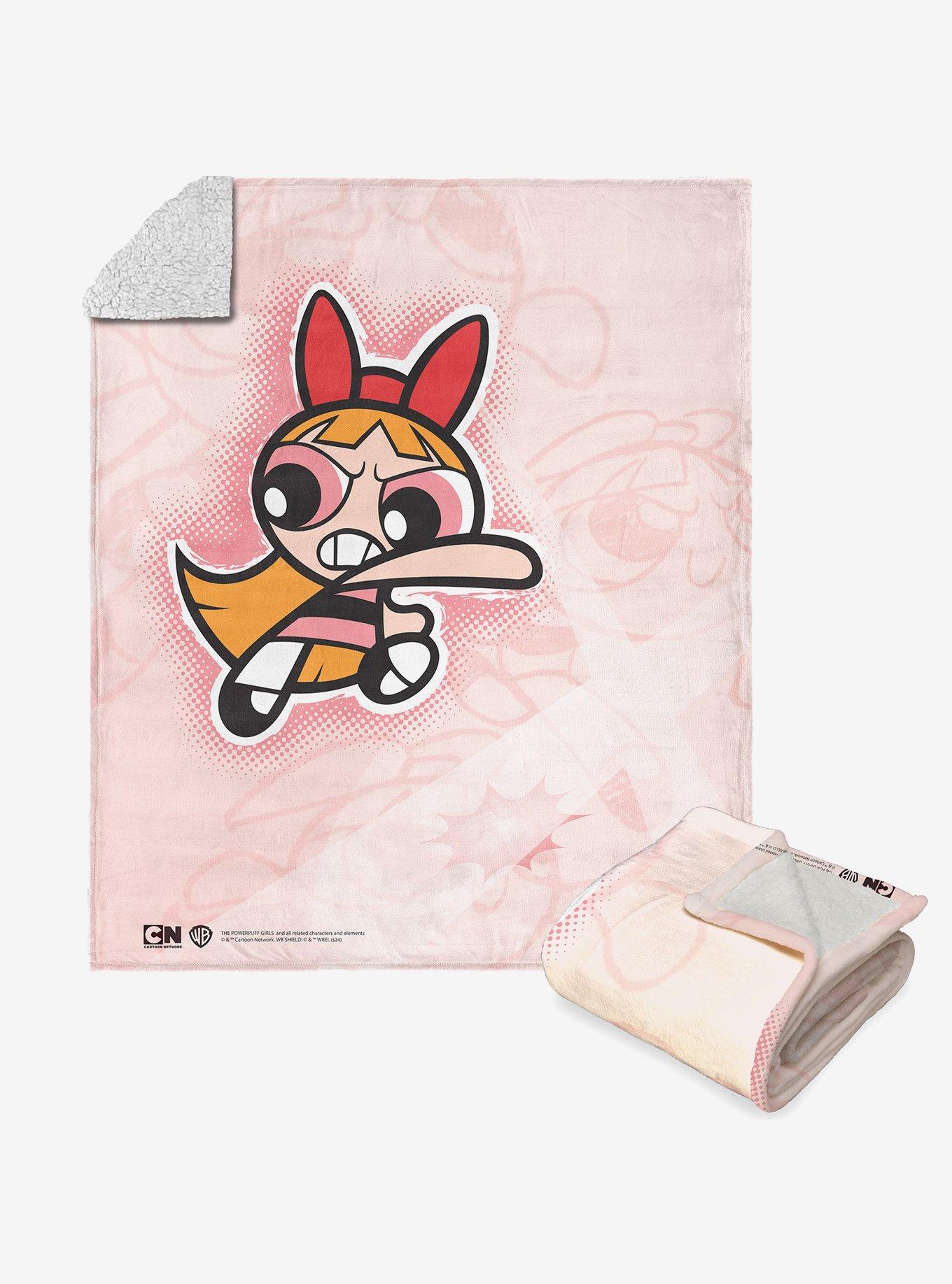 Powerpuff Girls Blossom Battle Silk Touch Sherpa Throw Blanket , , hi-res
