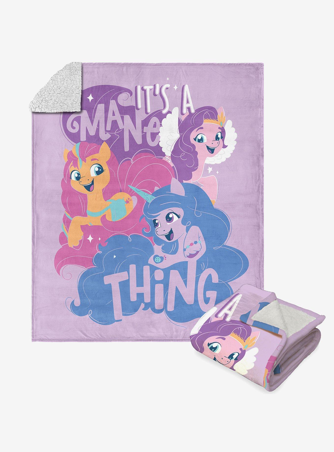 My Little Pony Mane Thing Silk Touch Sherpa Throw Blanket, , hi-res