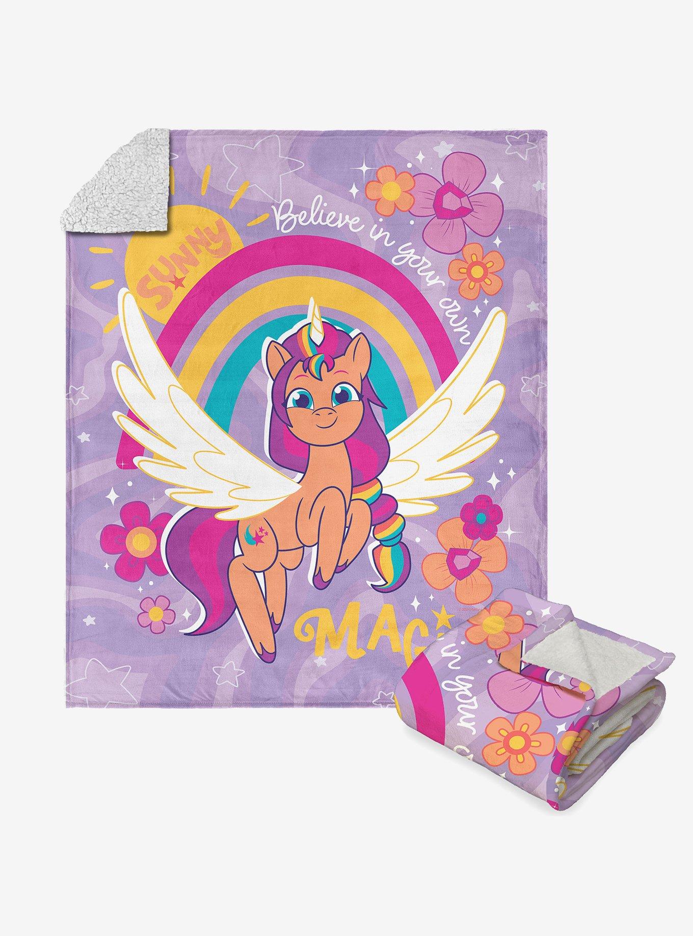 My Little Pony Believe Magic Silk Touch Sherpa Throw Blanket , , hi-res
