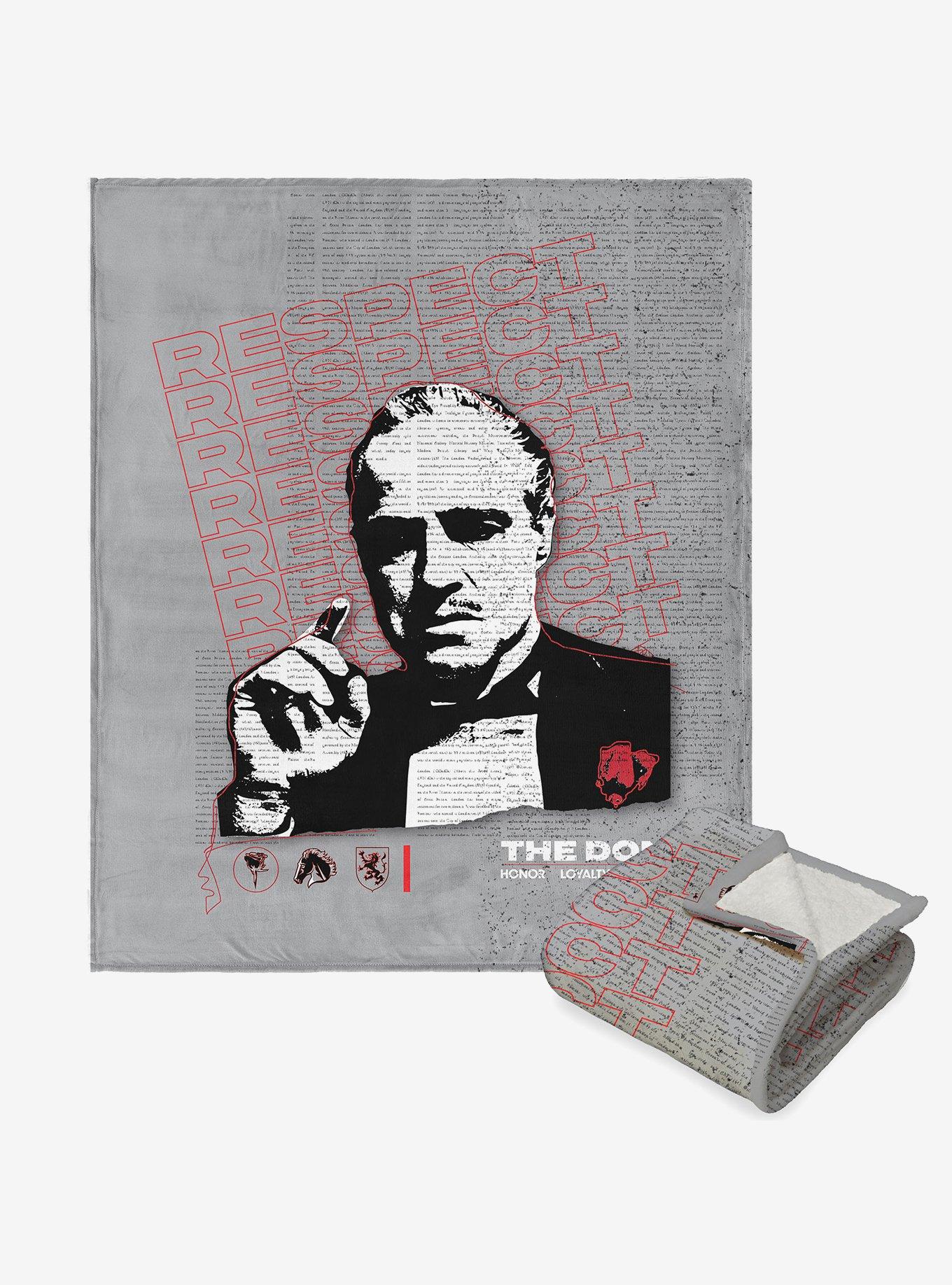 The Godfather Respect The Don Silk Touch Sherpa Throw Blanket , , hi-res