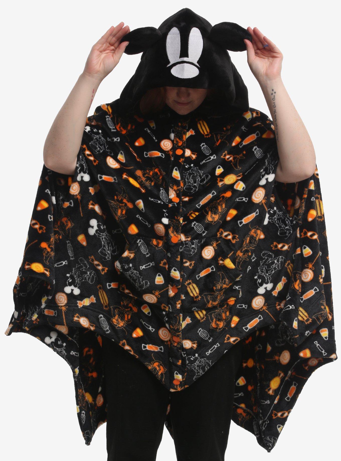 Her Universe Disney Halloween Fuzzy Hooded Cape Plus Size, , hi-res