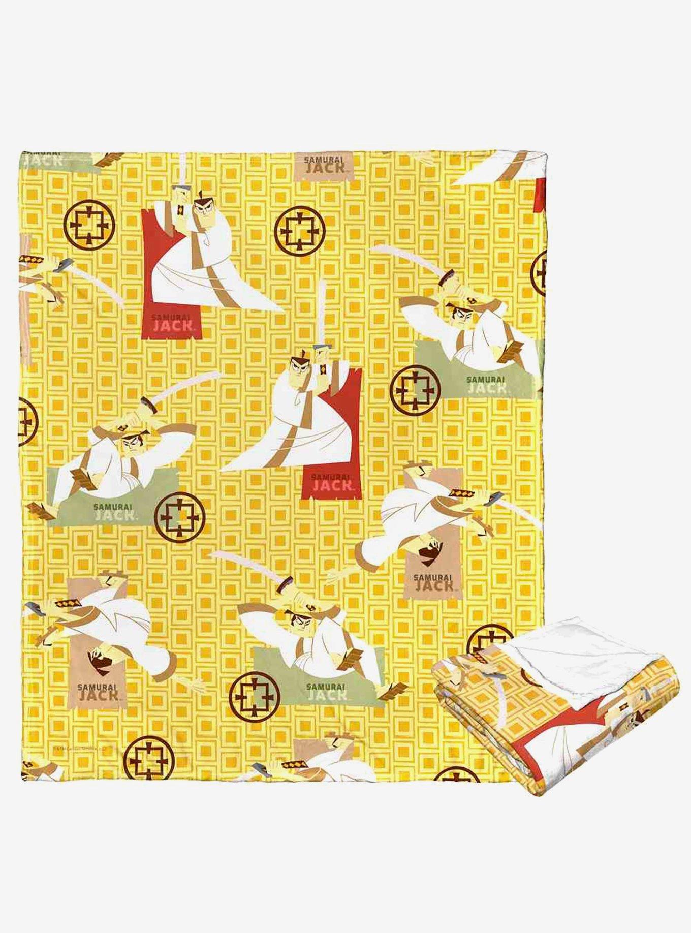 Samurai Jack Fighting Jack Silk Touch Throw Blanket, , hi-res