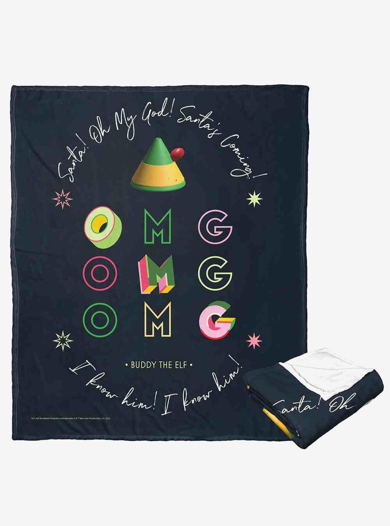 Elf Omg Santa Silk Touch Throw Blanket, , hi-res