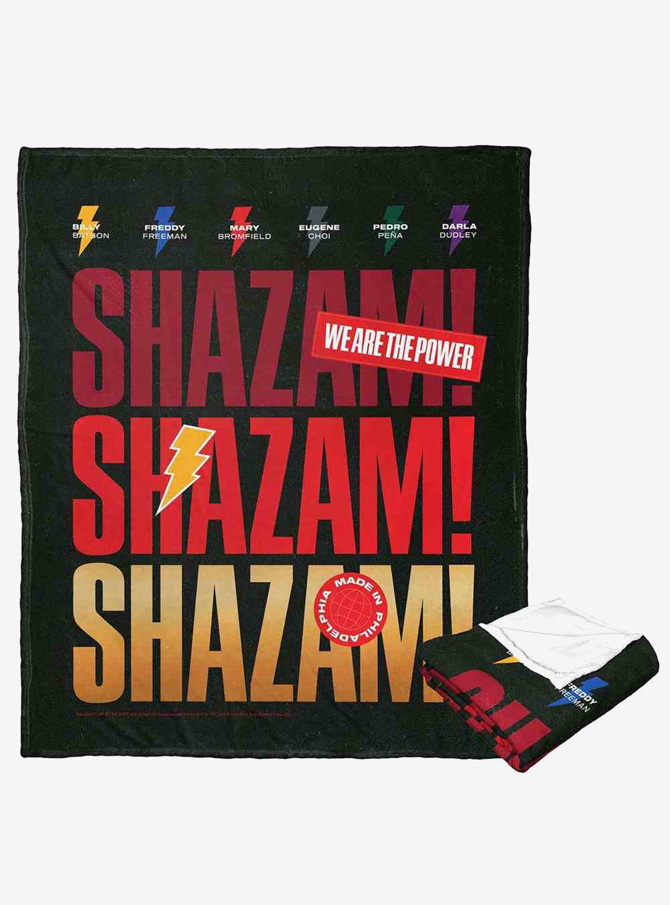 DC Comics Shazam Triple Shazam Silk Touch Throw Blanket, , hi-res