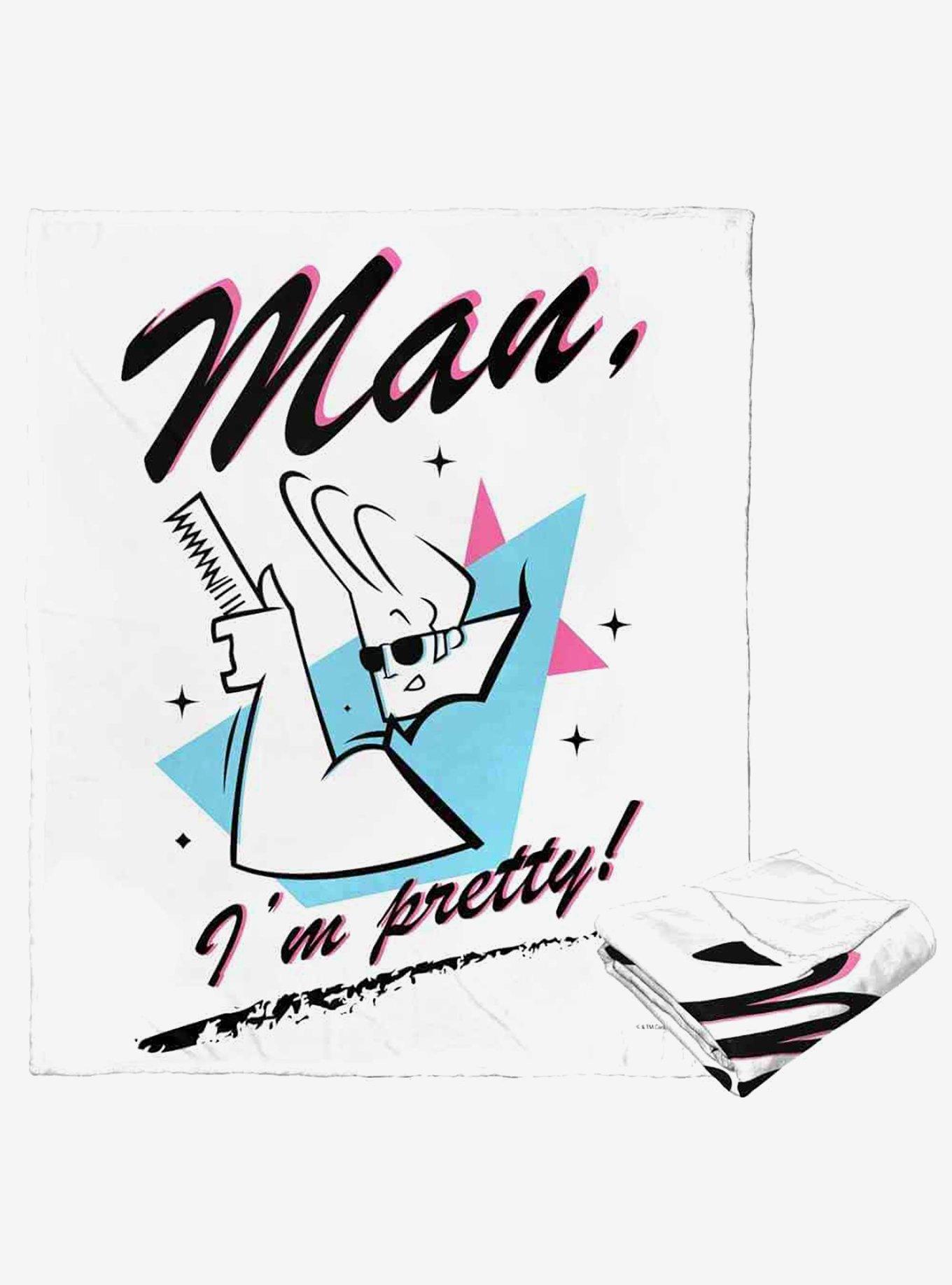 Johnny Bravo Man I'm Pretty Silk Touch Throw Blanket, , hi-res